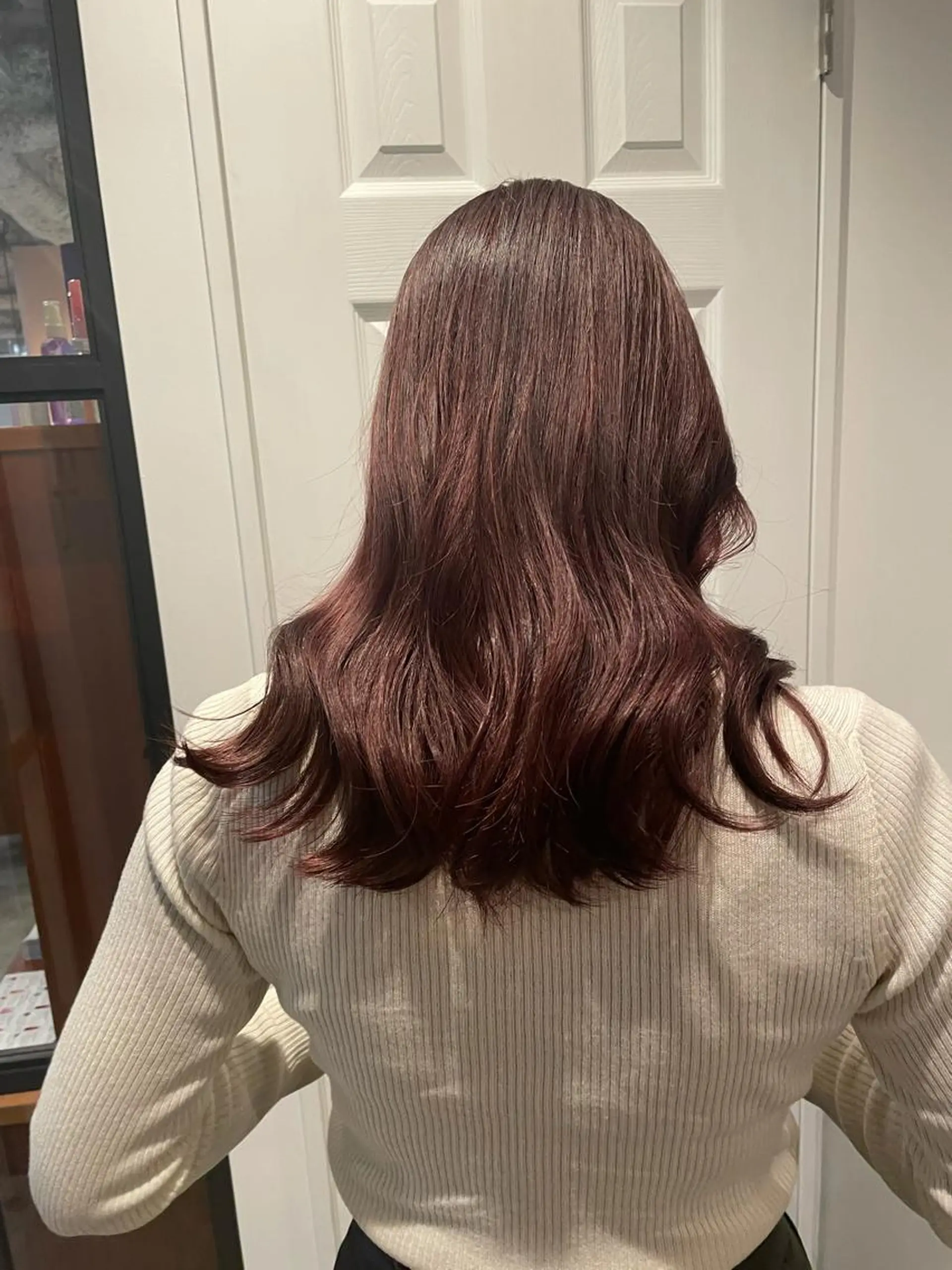 セミロング カラー ボルドーカラー カット ヘアカラー トリートメント 中目黒🌼 🌼ハナのヘアスタイル