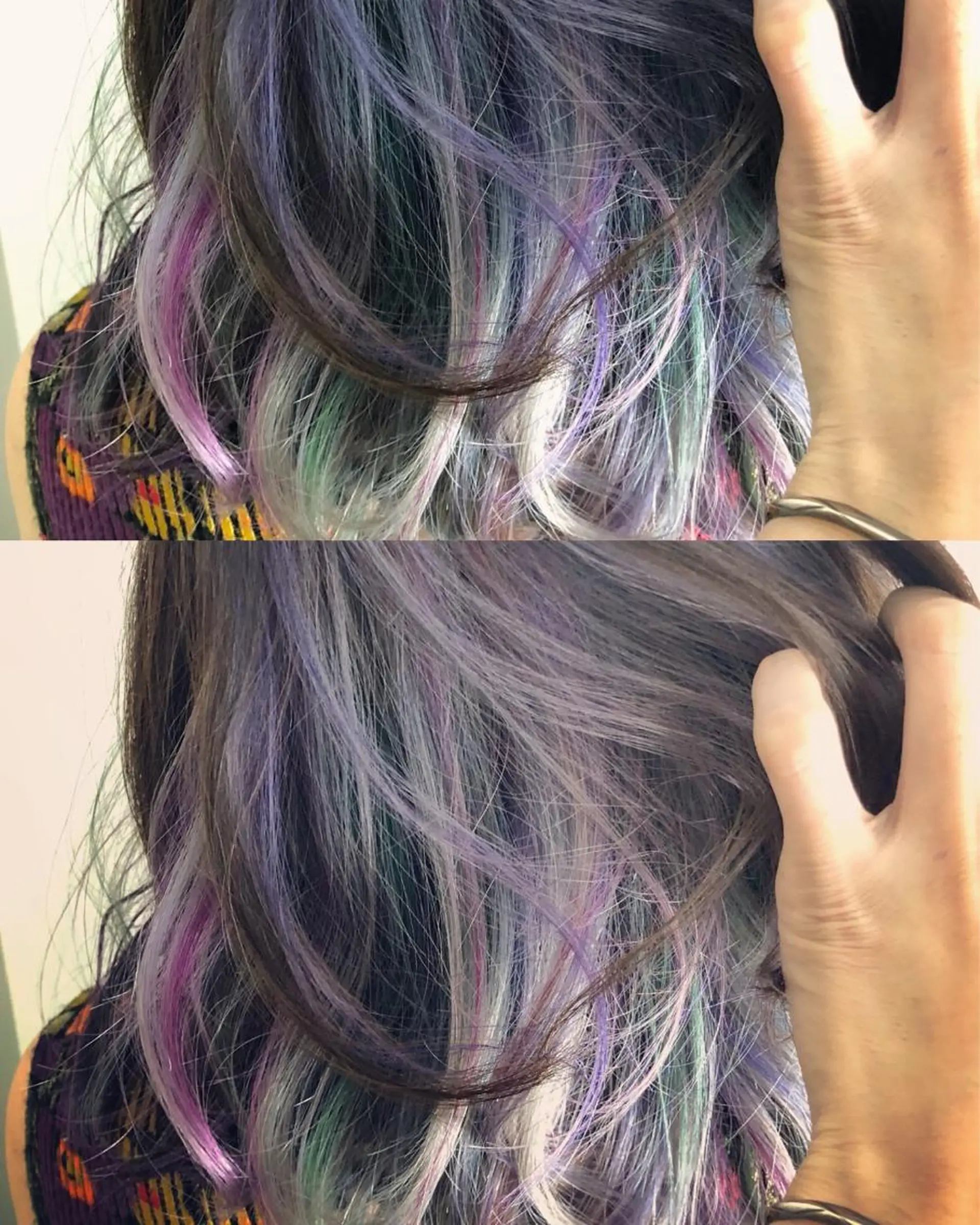 セミロング カラー ユニコーンカラー カット ヘアカラー トリートメント 原宿サロン代表 デザインカラー伊藤卓のヘアスタイル