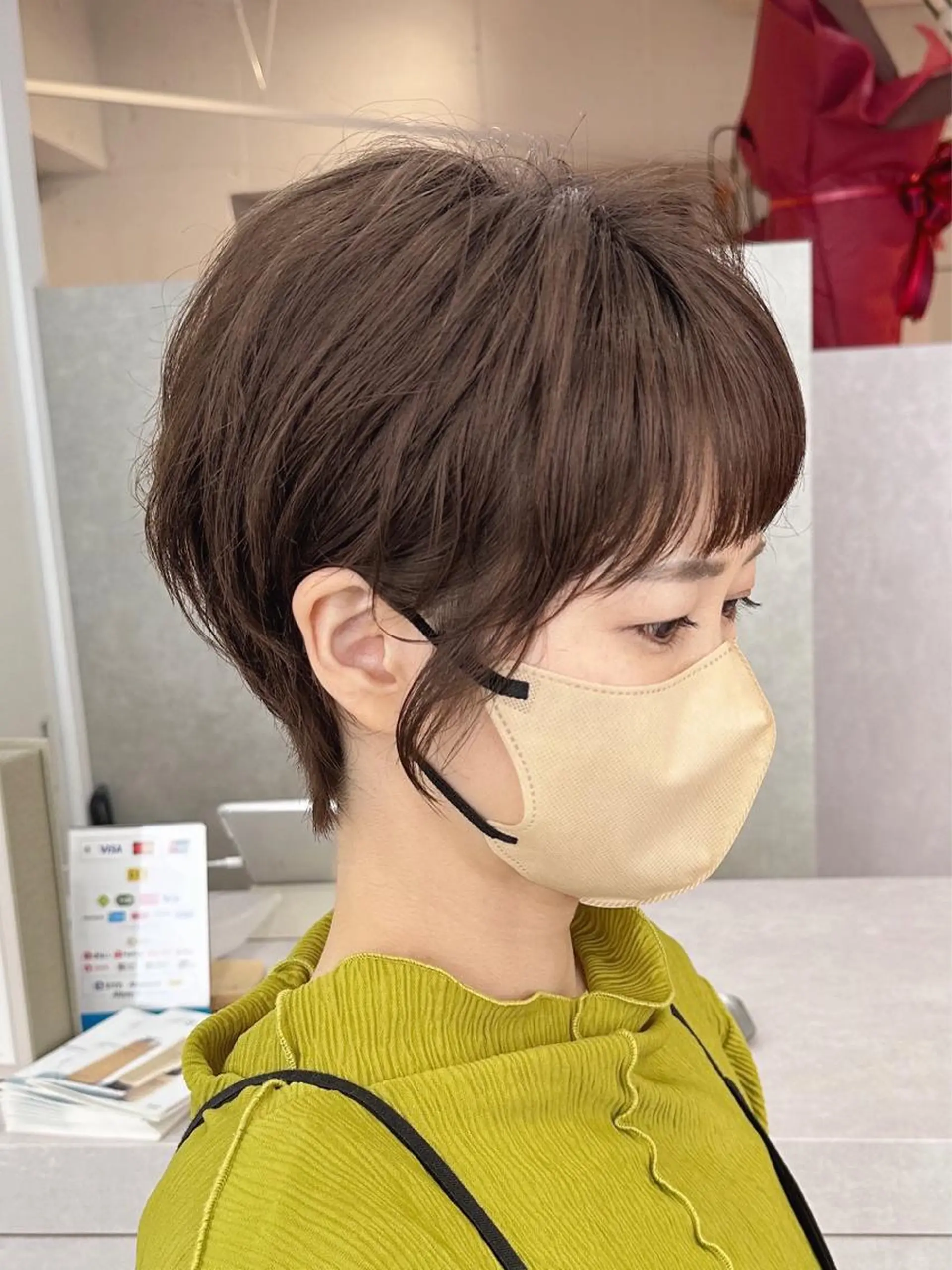 ショート カラー ショートボブ ベージュカラー ブリーチ ケアブリーチ ダブルカラー hair salon suiw所属・ショート✂︎メンズ 特化‬吉田義隆のヘアスタイル