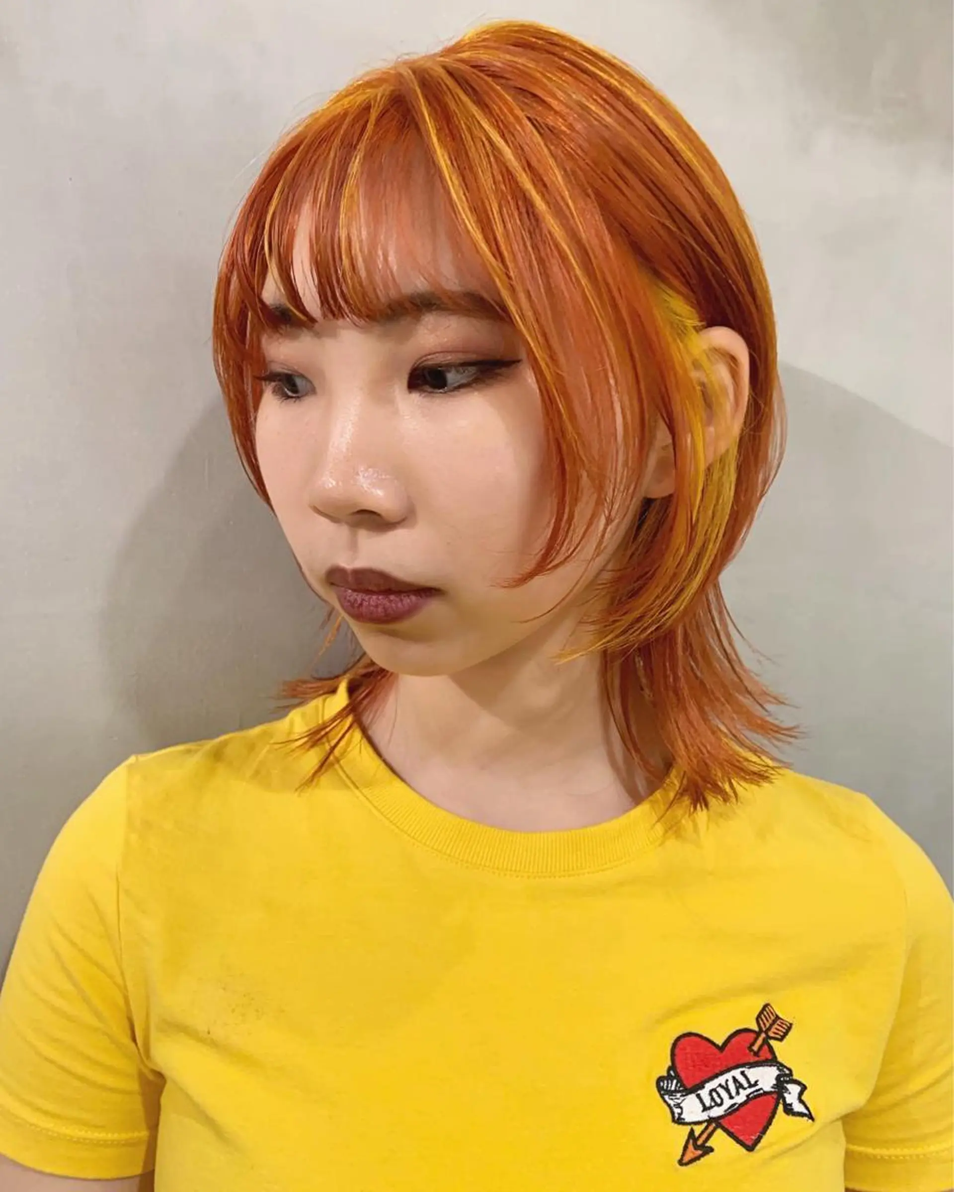 ミディアム カラー 優 作のヘアスタイル