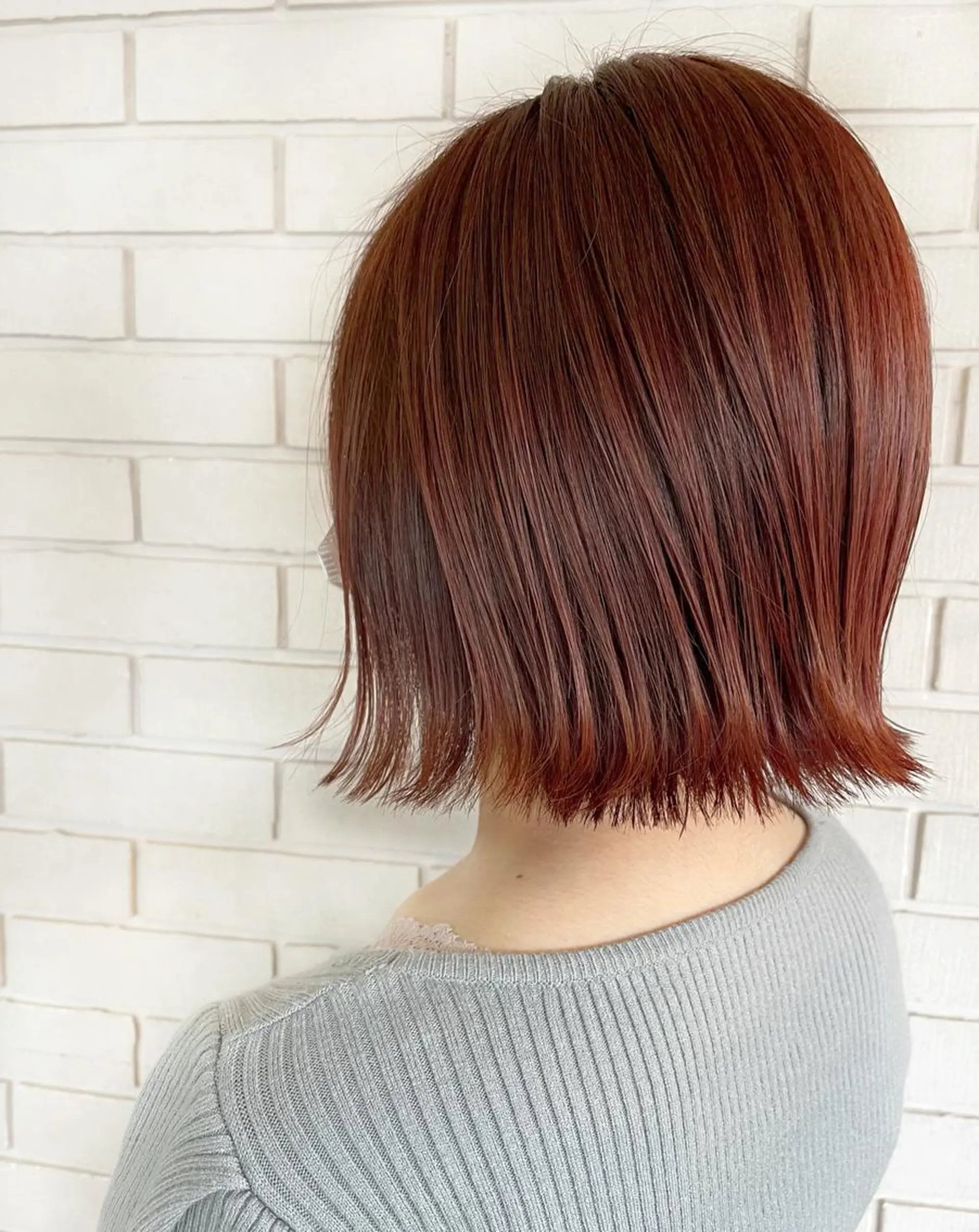ショート カラー 切りっぱなしボブ ボブ 杉村 未来のヘアスタイル