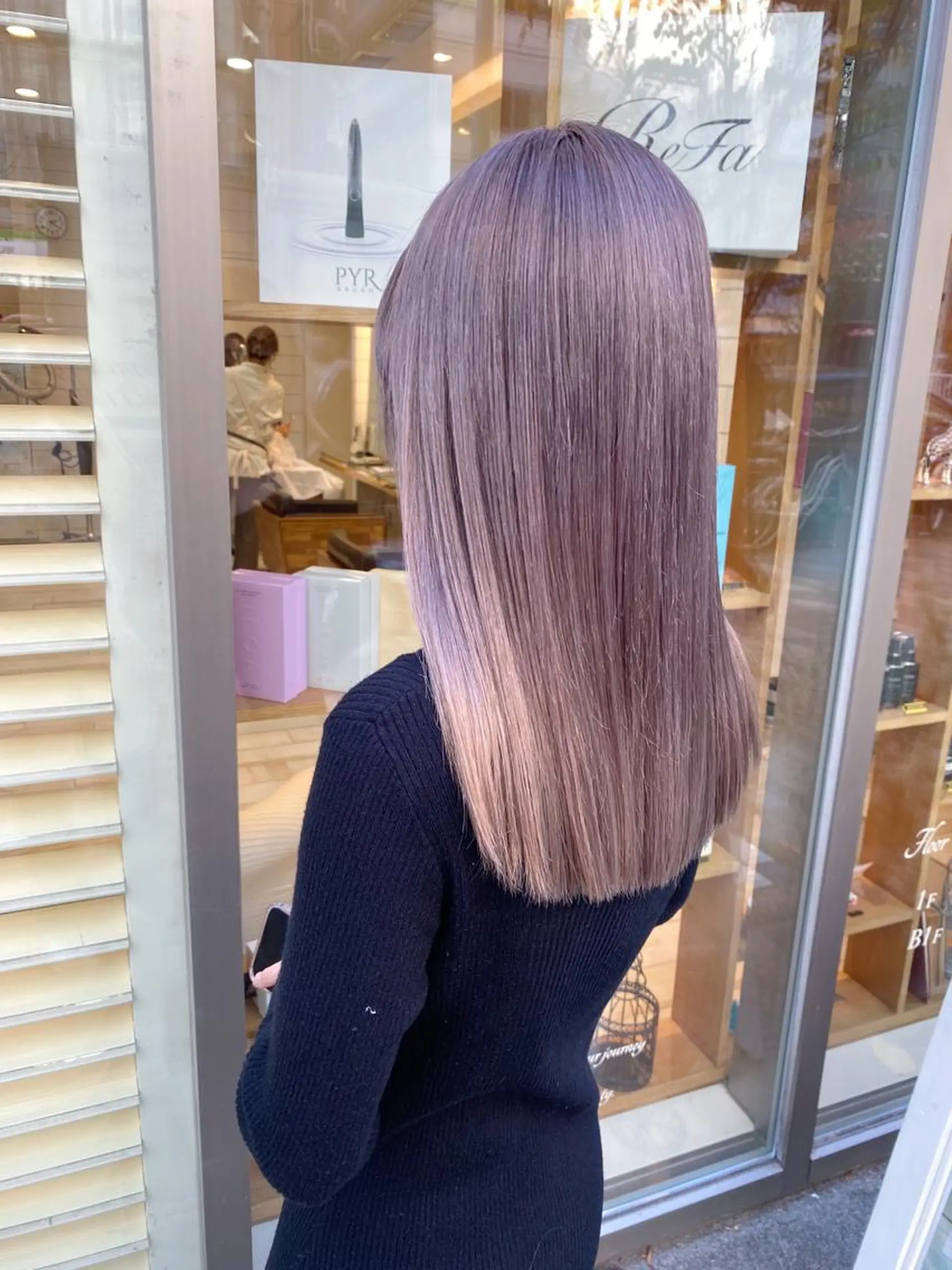 ロング カラー ラベンダーカラー ヘアカラー トリートメント 🧸にしかた ちひろ🧸 / 渋谷のヘアスタイル
