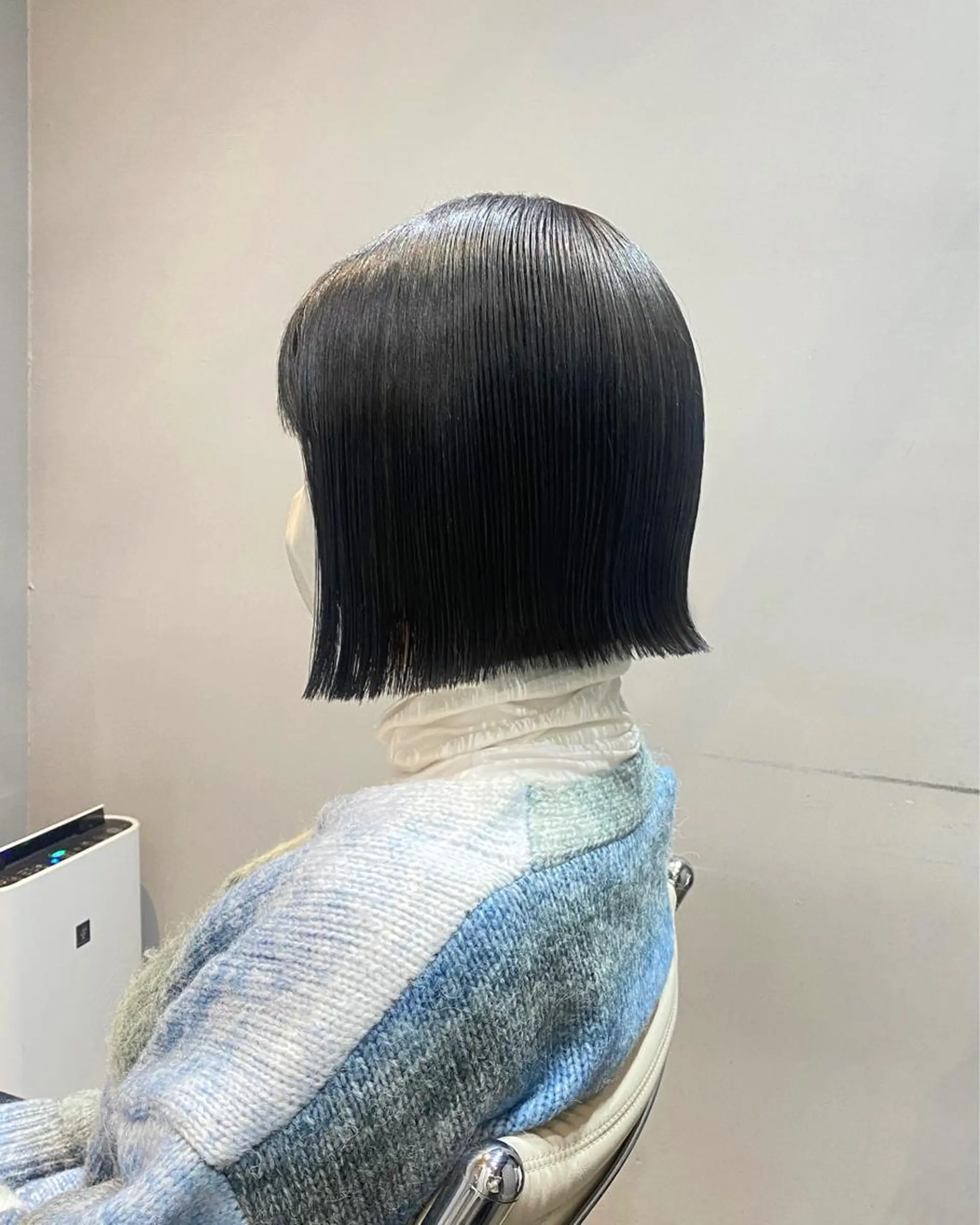ショート 切りっぱなしボブ ボブ カット ヘアカラー shiga mariaのヘアスタイル