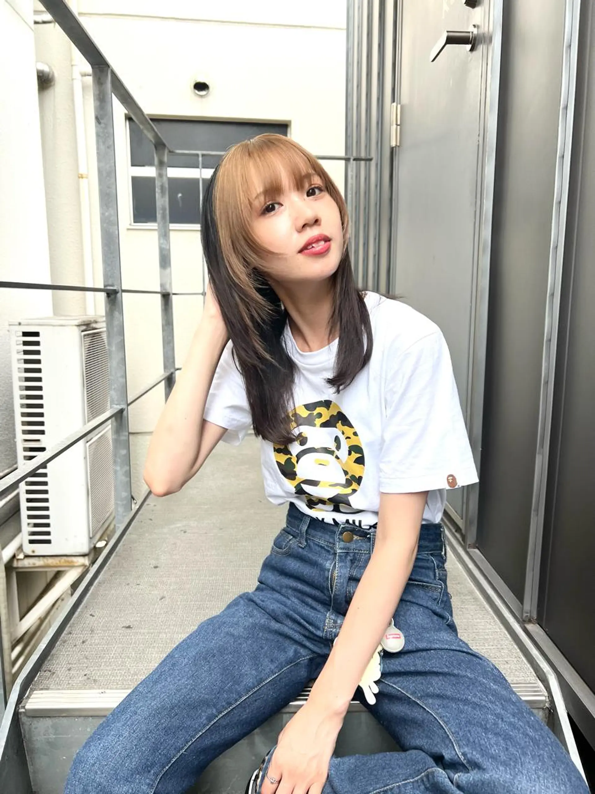 ミディアム カラー ヘアアレンジ 顔まわりレイヤー レイヤーカット カット ヘアカラー トリートメント HARU//原宿🤍 リピート率NO.1のヘアスタイル