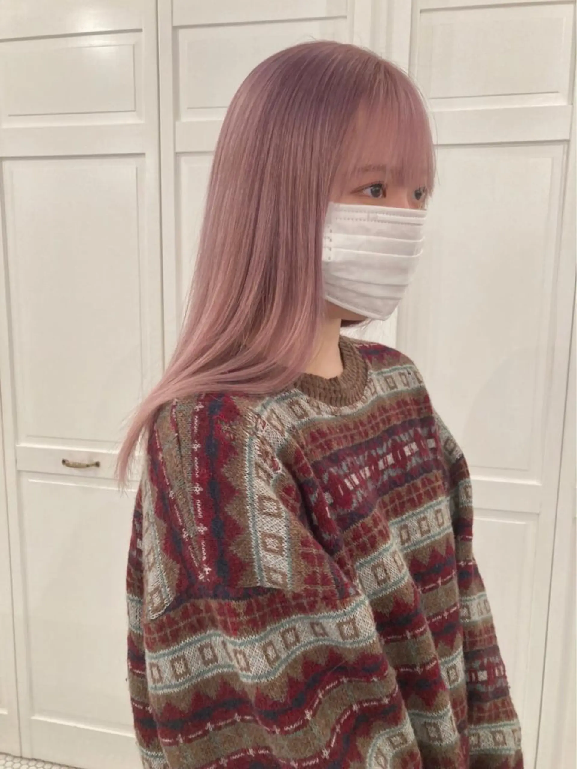 セミロング カラー ブリーチ カット ヘアカラー お洒落ベージュ🤎 代官山shibukiのヘアスタイル