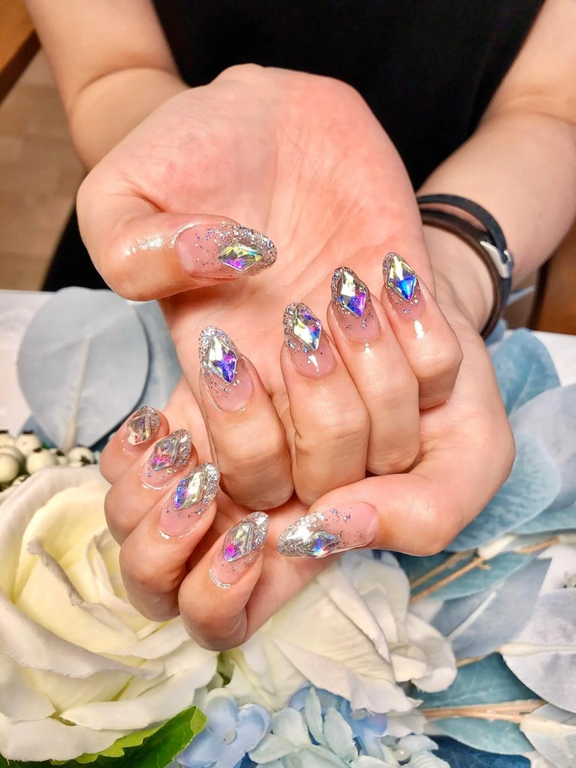 ネイル グラデーション ラメ(グリッター) 🍭Kiara Nail🍭のネイルデザイン