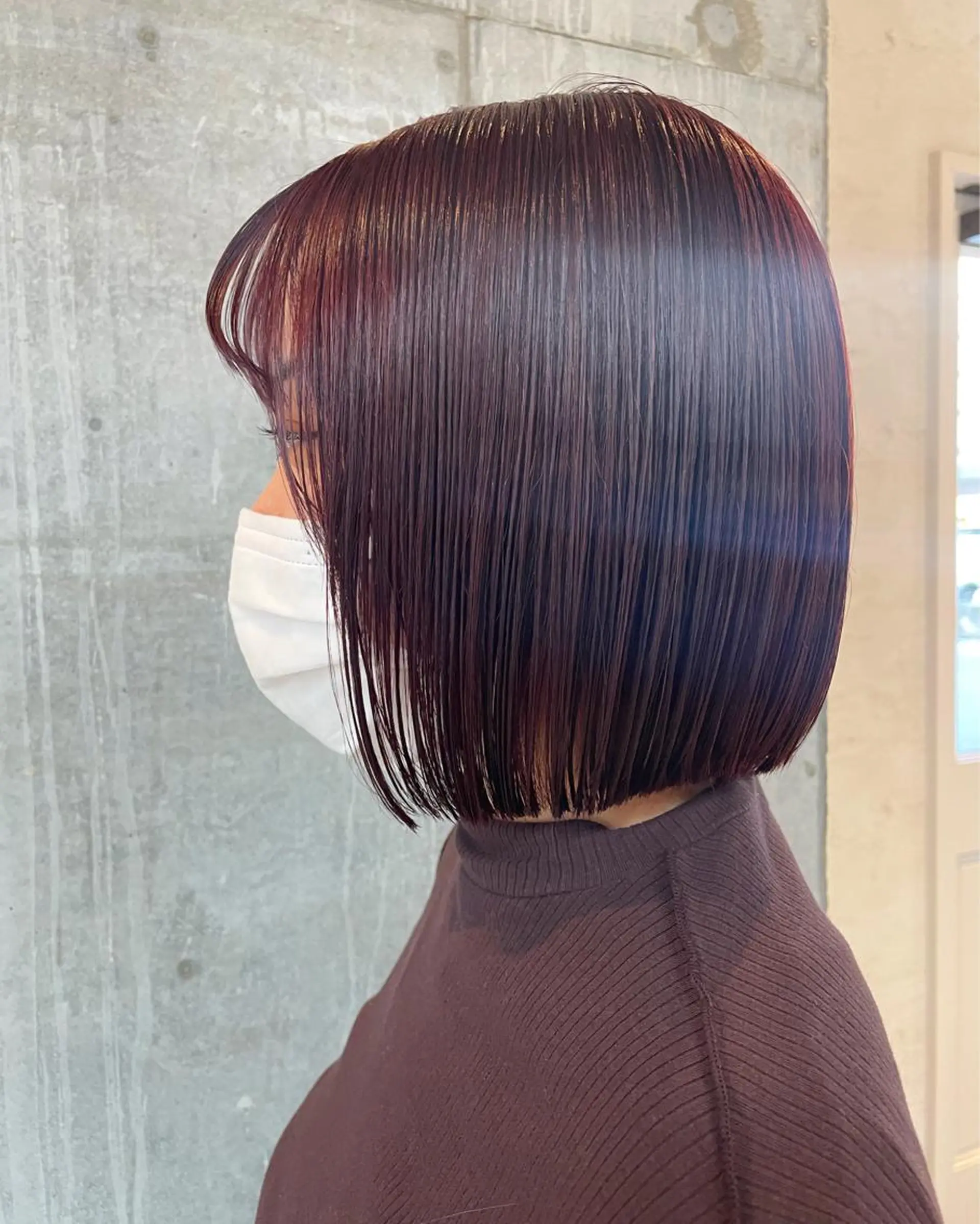 ミディアム カット ヘアカラー 女性に人気♪ はやしほのかのヘアスタイル