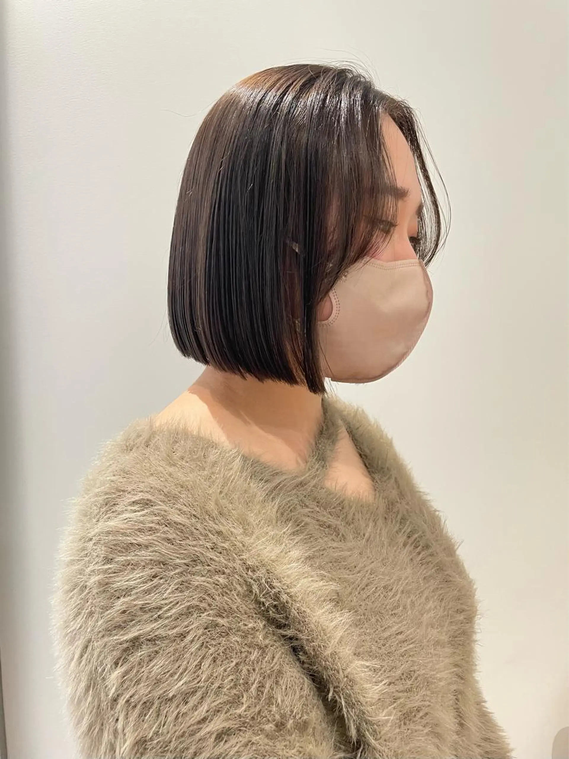 ミディアム カラー ベージュカラー ボブ GO TODAY 新宿Aura店所属・ベージュ🤎透明感 カラー🤎anriのヘアスタイル