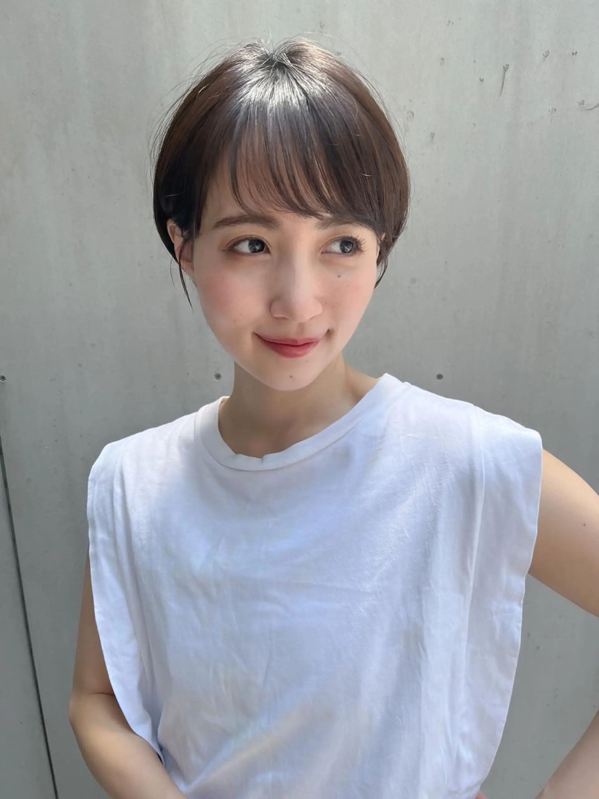 ショート カラー 透明感カラー ショートヘア カット ヘアカラー トリートメント 透明感カラー│ レイヤーヘア中居美樹のヘアスタイル