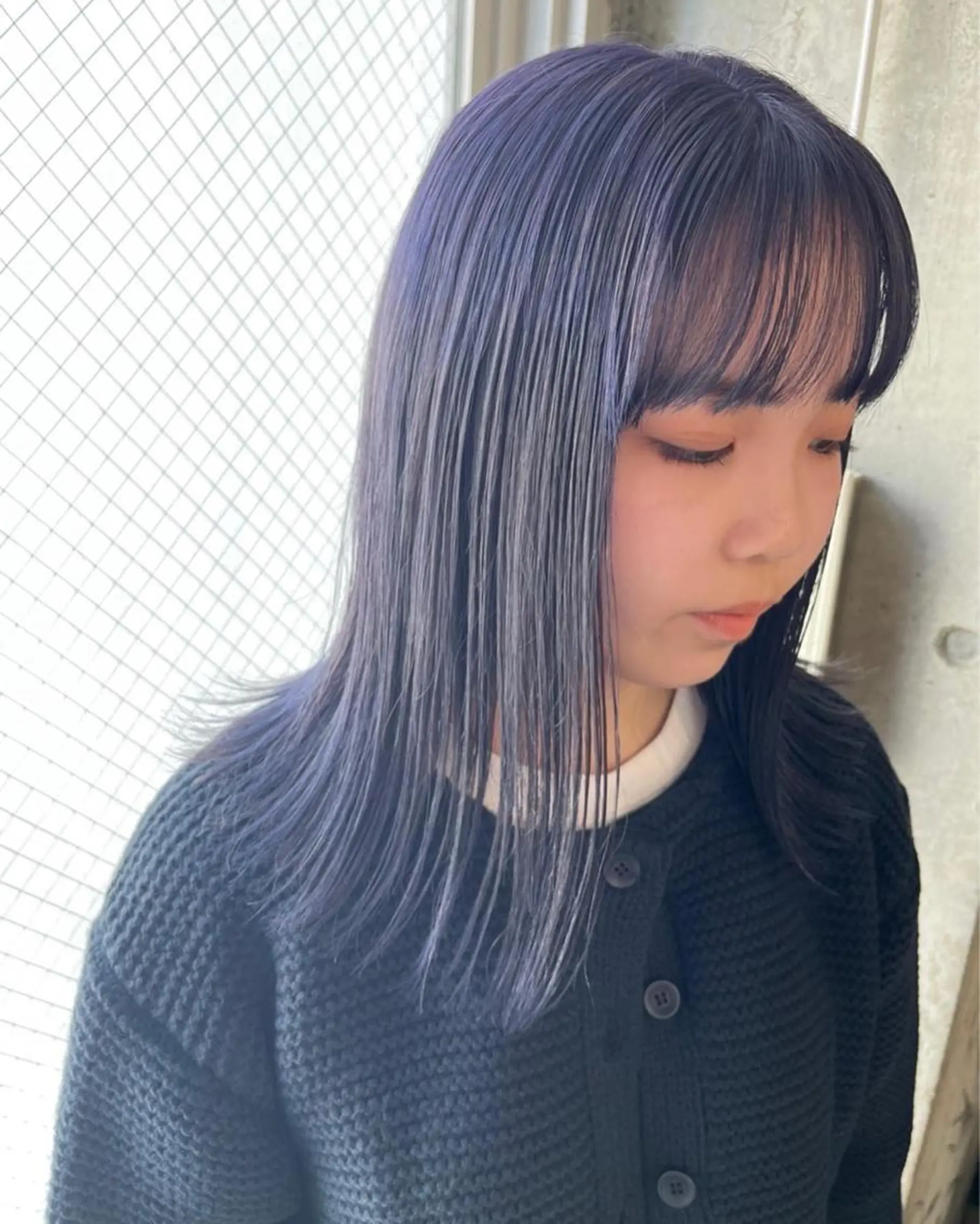 ミディアム 韓国風カラー ハイライト 韓国風ヘア レイヤーカット ヘアカラー トリートメント lani 天神大名/ブリーチのヘアスタイル