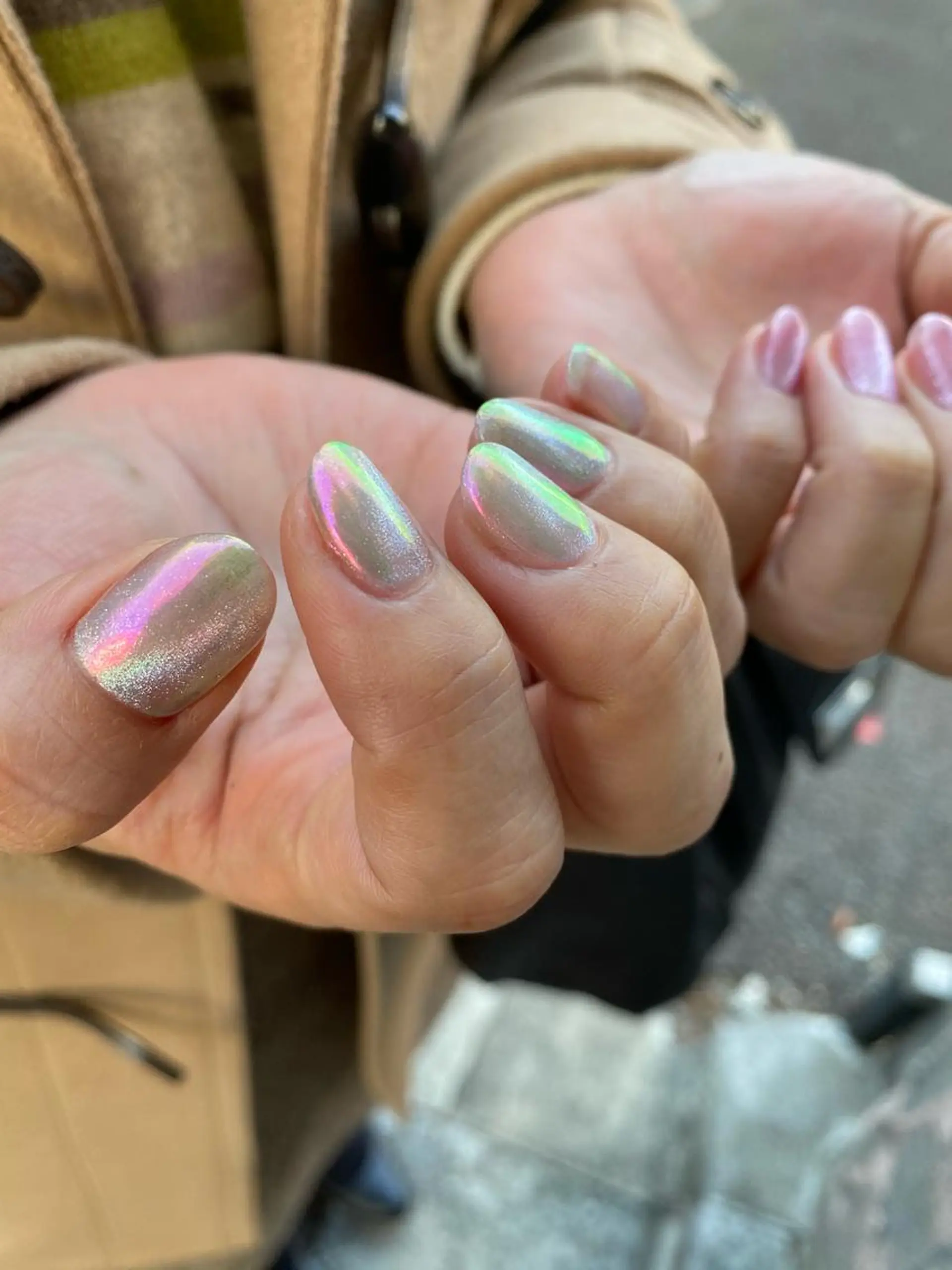 ネイル オーロラネイル ジェルネイル マグネットネイル 🌼大西洋子 laughl🌼のネイルデザイン