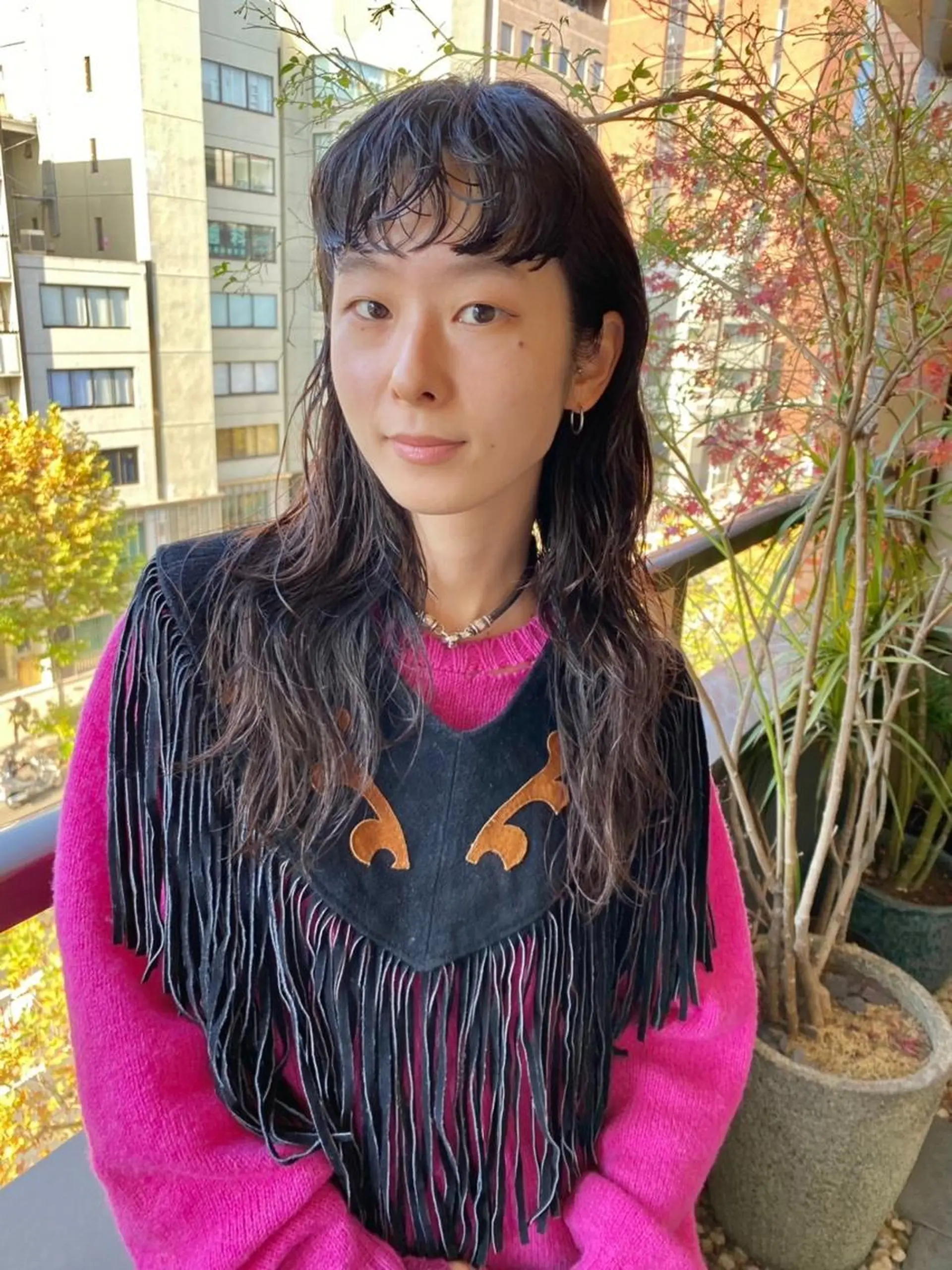 ミディアム カラー パーマ ショートボブ ミディアムパーマ アディクシーカラー ブリーチ ケアブリーチ カット ヘアカラー トリートメント CEINE OURのヘアスタイル