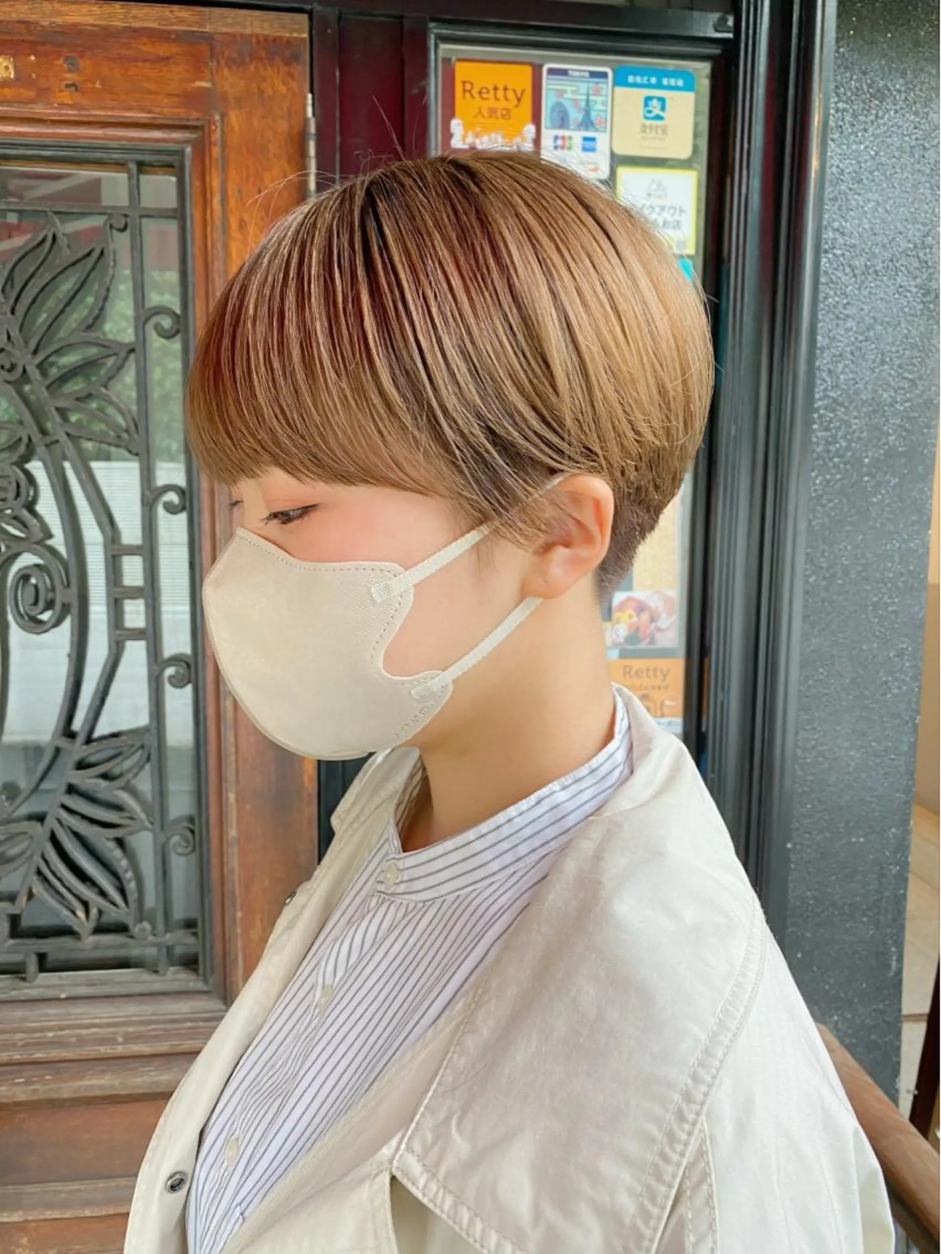 ショート カラー カット ヘアカラー トリートメント salowin三丁目所属・🟩ベージュ/ショー ト/ボブ🟩タカモリのヘアスタイル