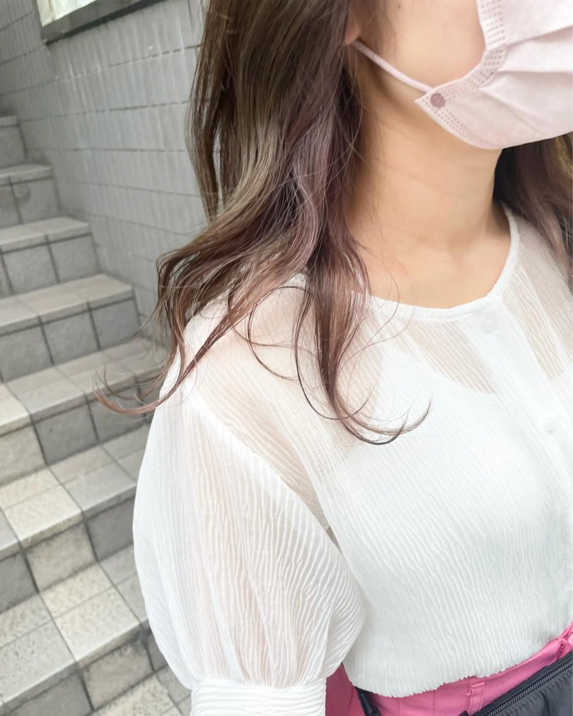 ロング カラー ブリーチ ヘアカラー 野町好花 レイヤー/髪質改善のヘアスタイル