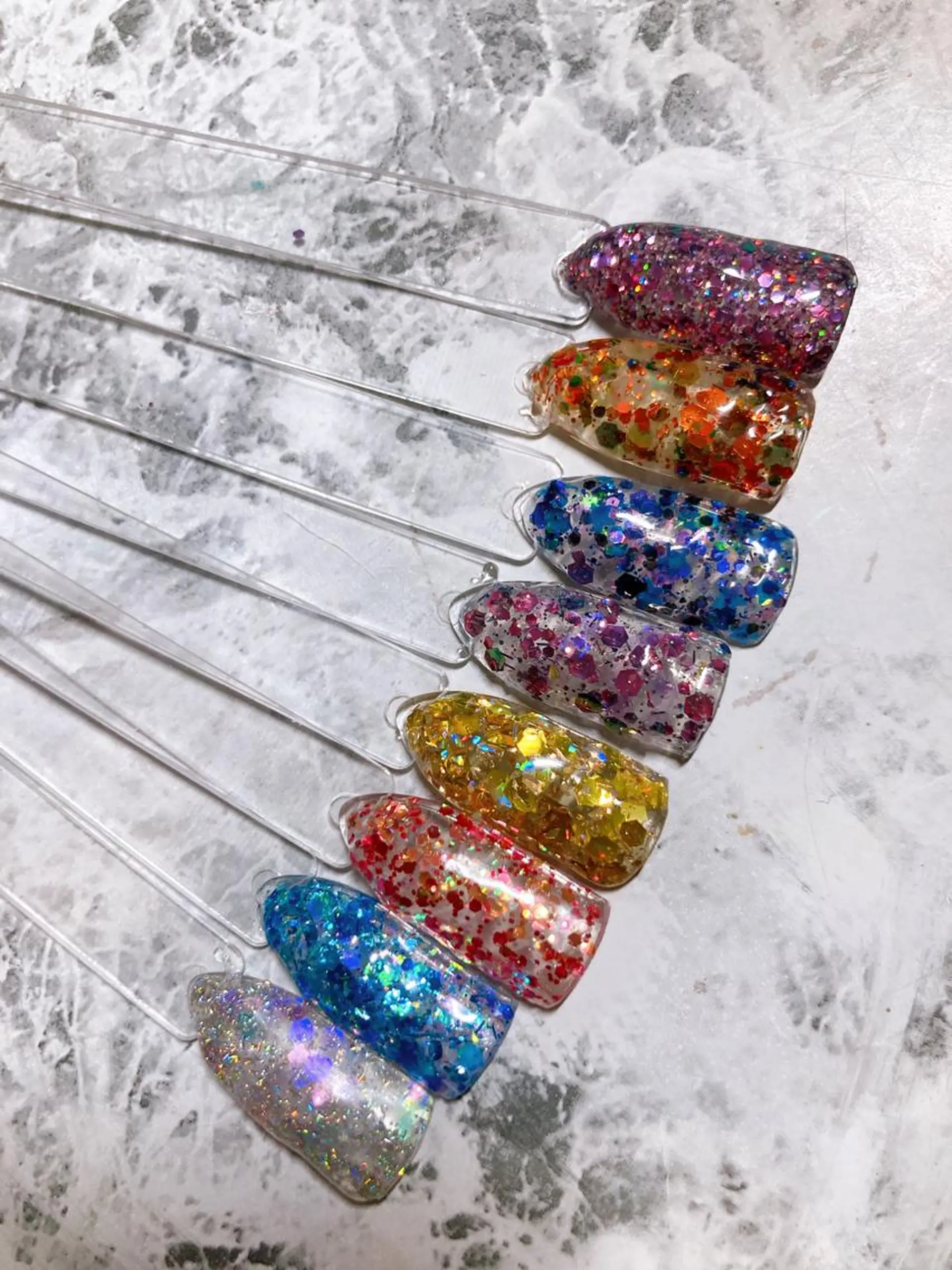 ネイル ラメ(グリッター) ワンカラーネイル ネイルケアサロン Campanulaのネイルデザイン