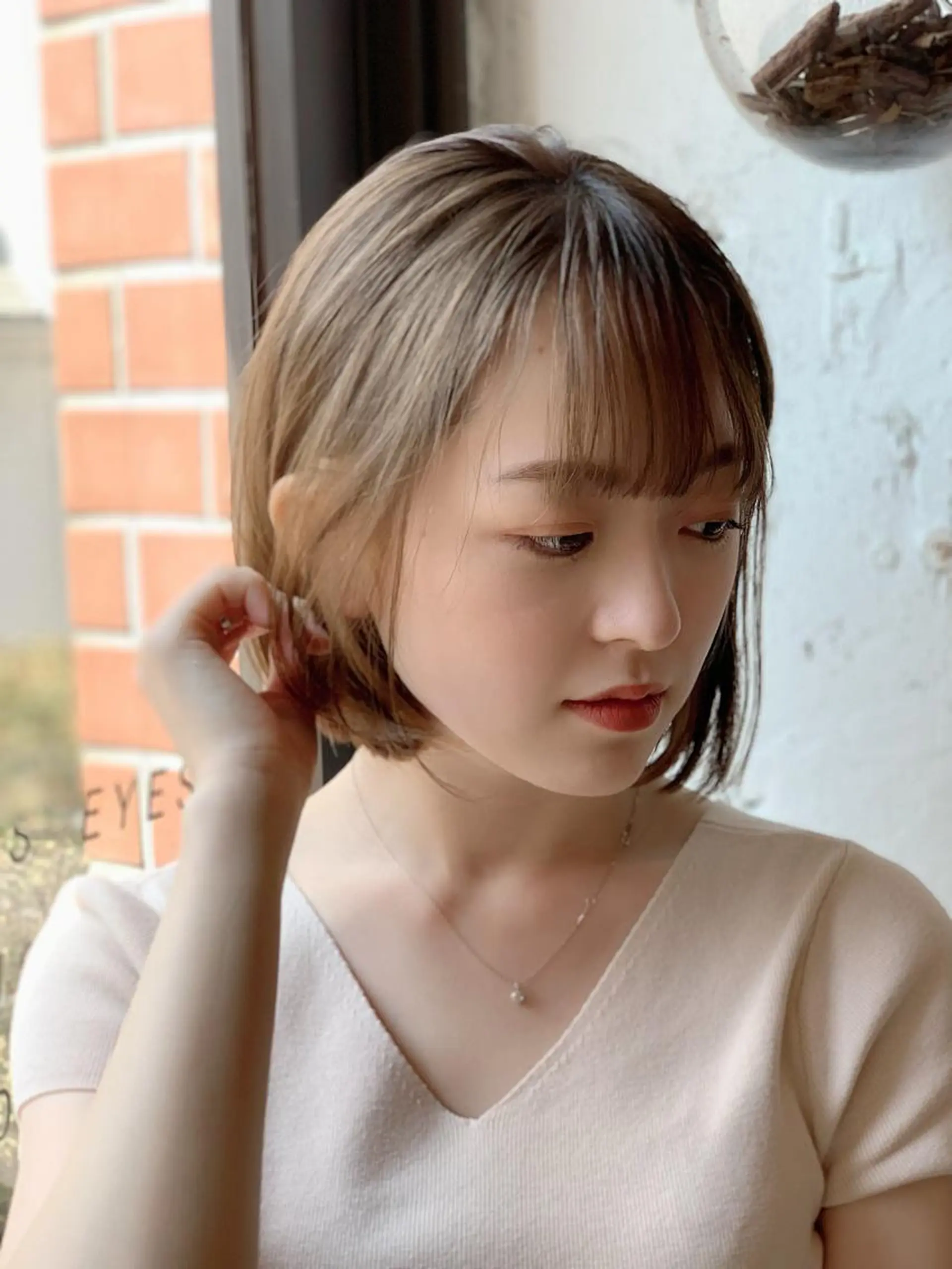 ショート カラー ベージュカラー ボブ 💛丁寧さNo.🥇 🧸片山智裕💛のヘアスタイル