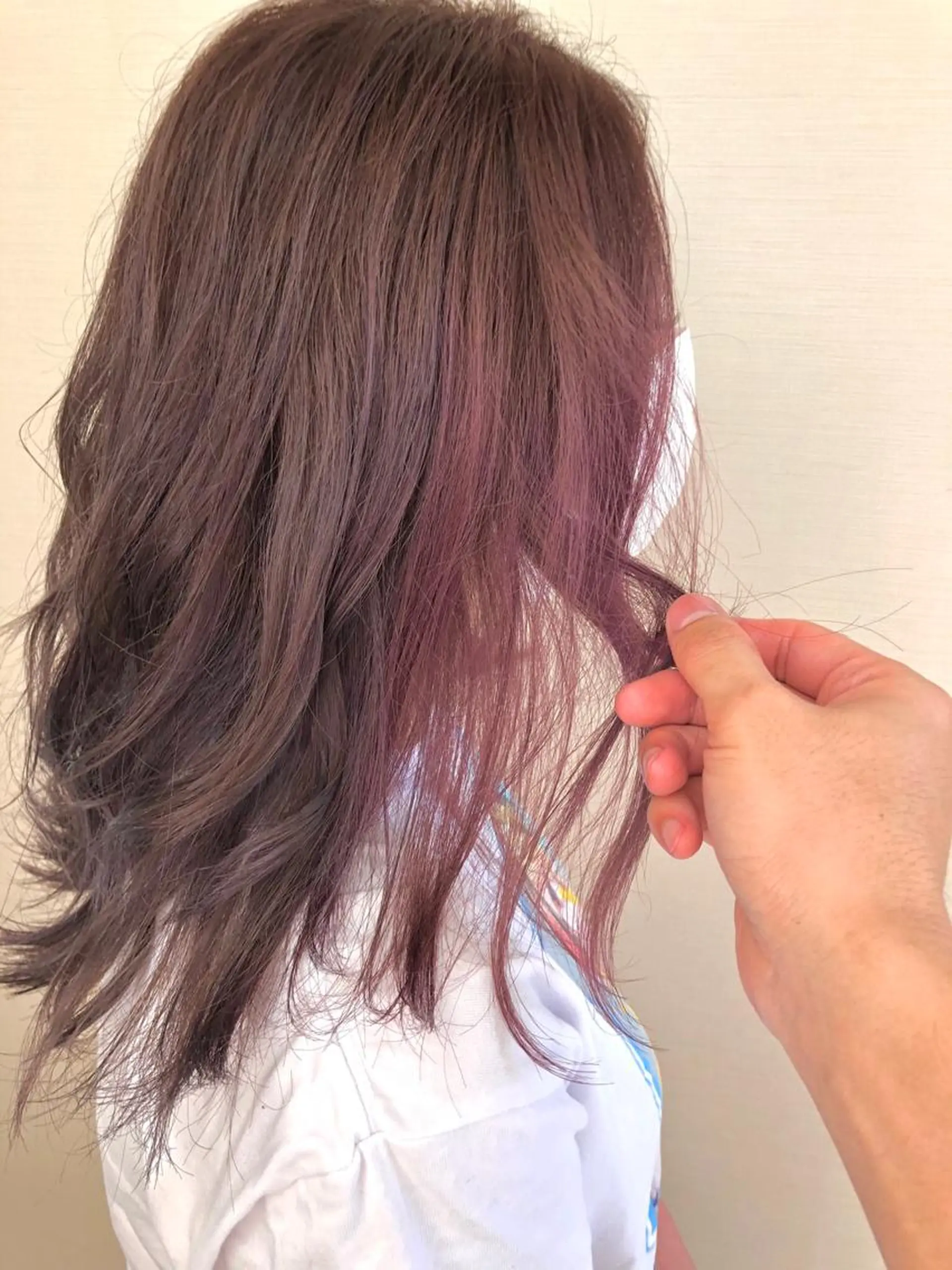 セミロング カラー ハイライトカラー ハイライト 透明感カラー✨ツヤ髪 廣畑昌志のヘアスタイル