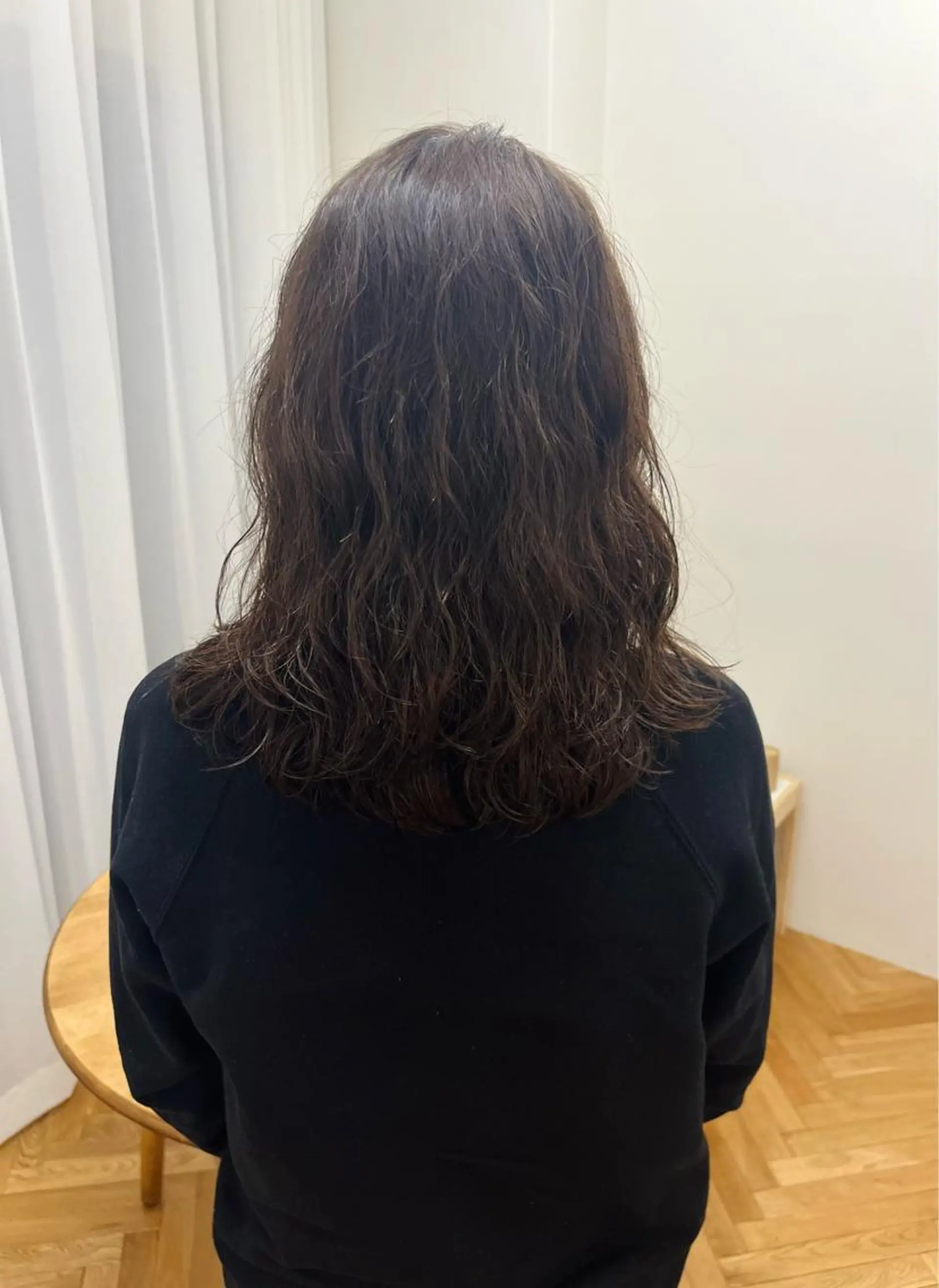ミディアム ミディアムパーマ レイヤーカット パーマ 西山 紗耶香🪽 透明感カラー/ボブのヘアスタイル