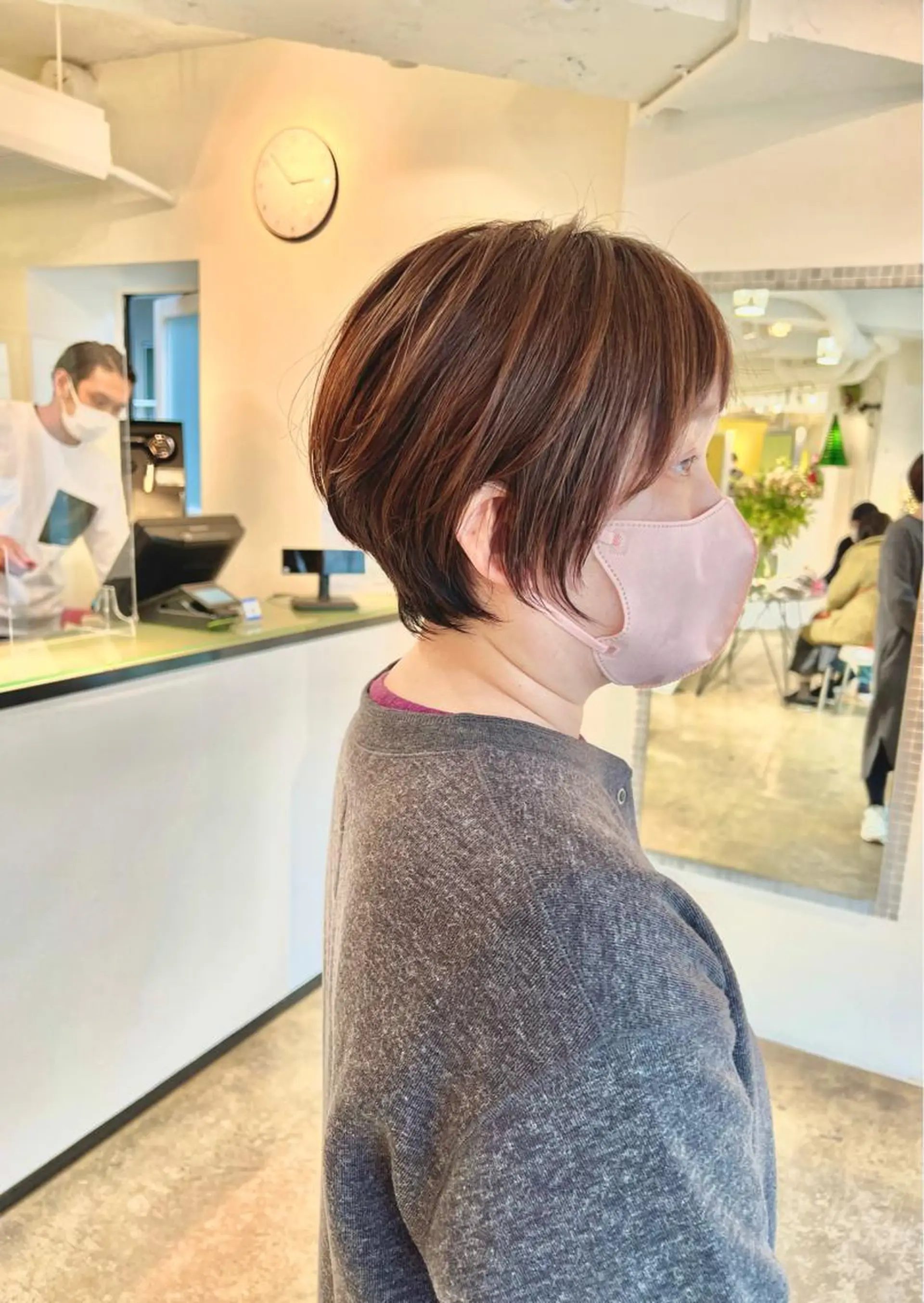 ショート カラー ショート/ボブ/縮毛 三上達大のヘアスタイル