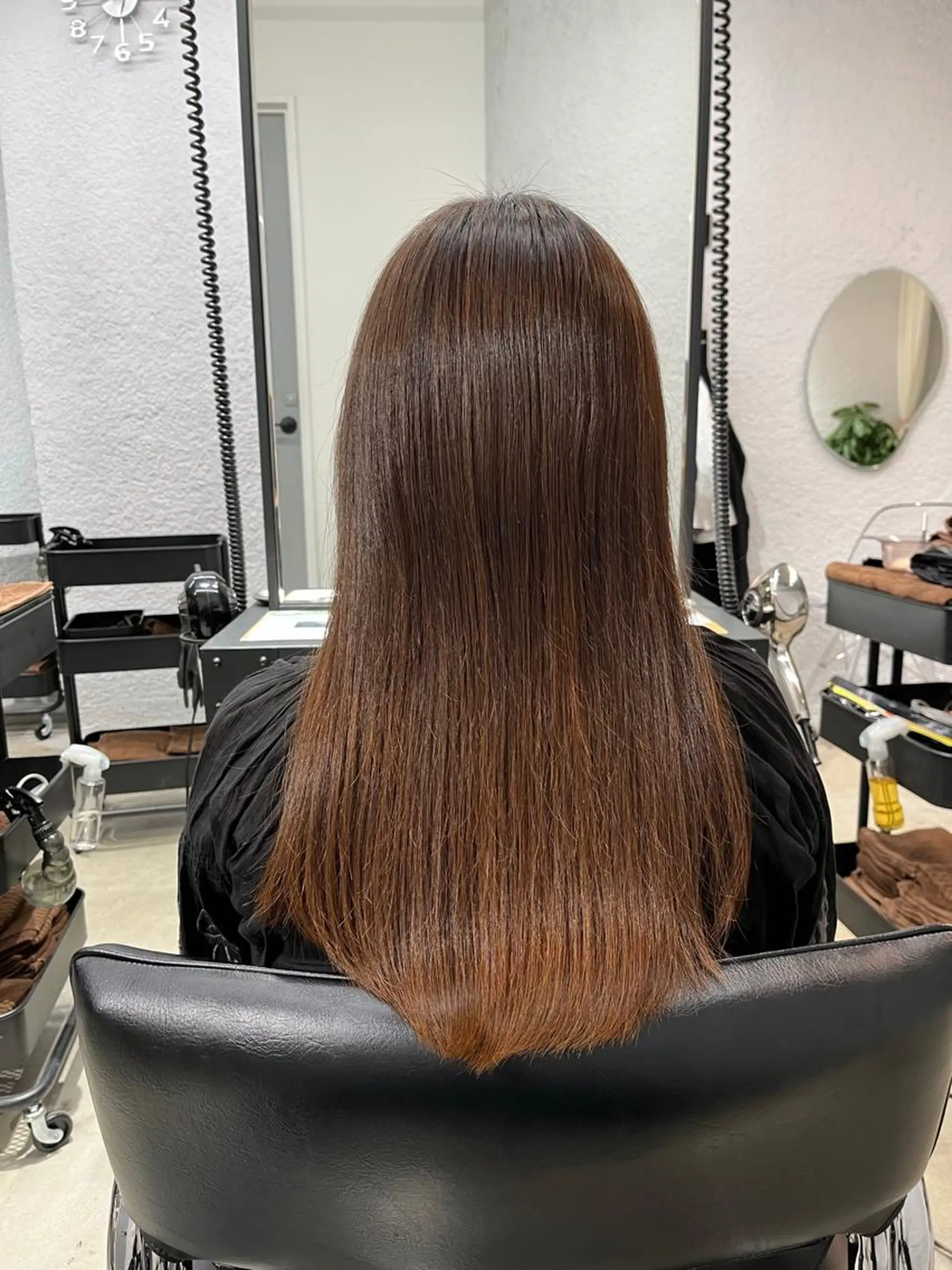 セミロング カット 縮毛矯正 トリートメント おかにわ みりのヘアスタイル