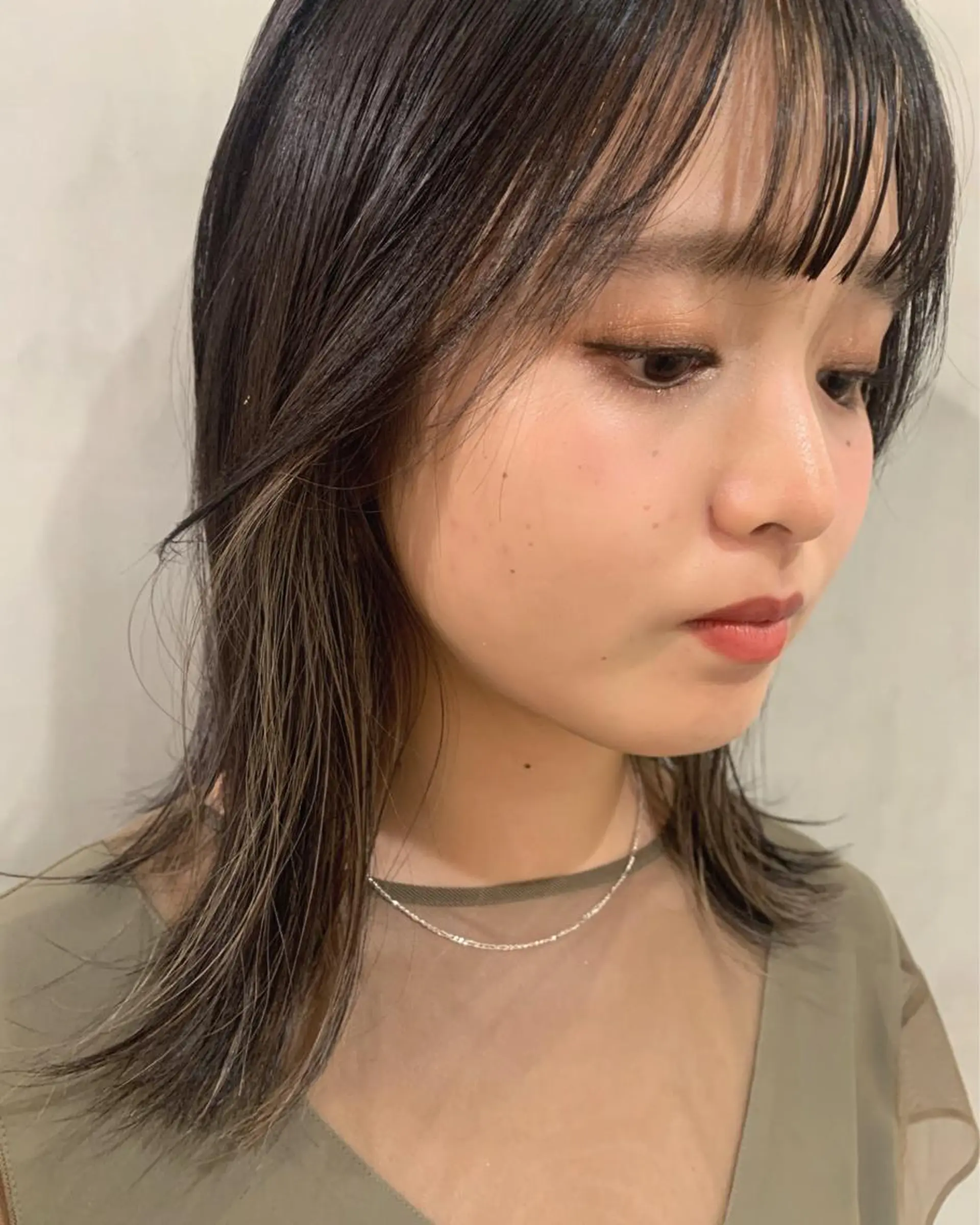 ミディアム カラー 優 作のヘアスタイル