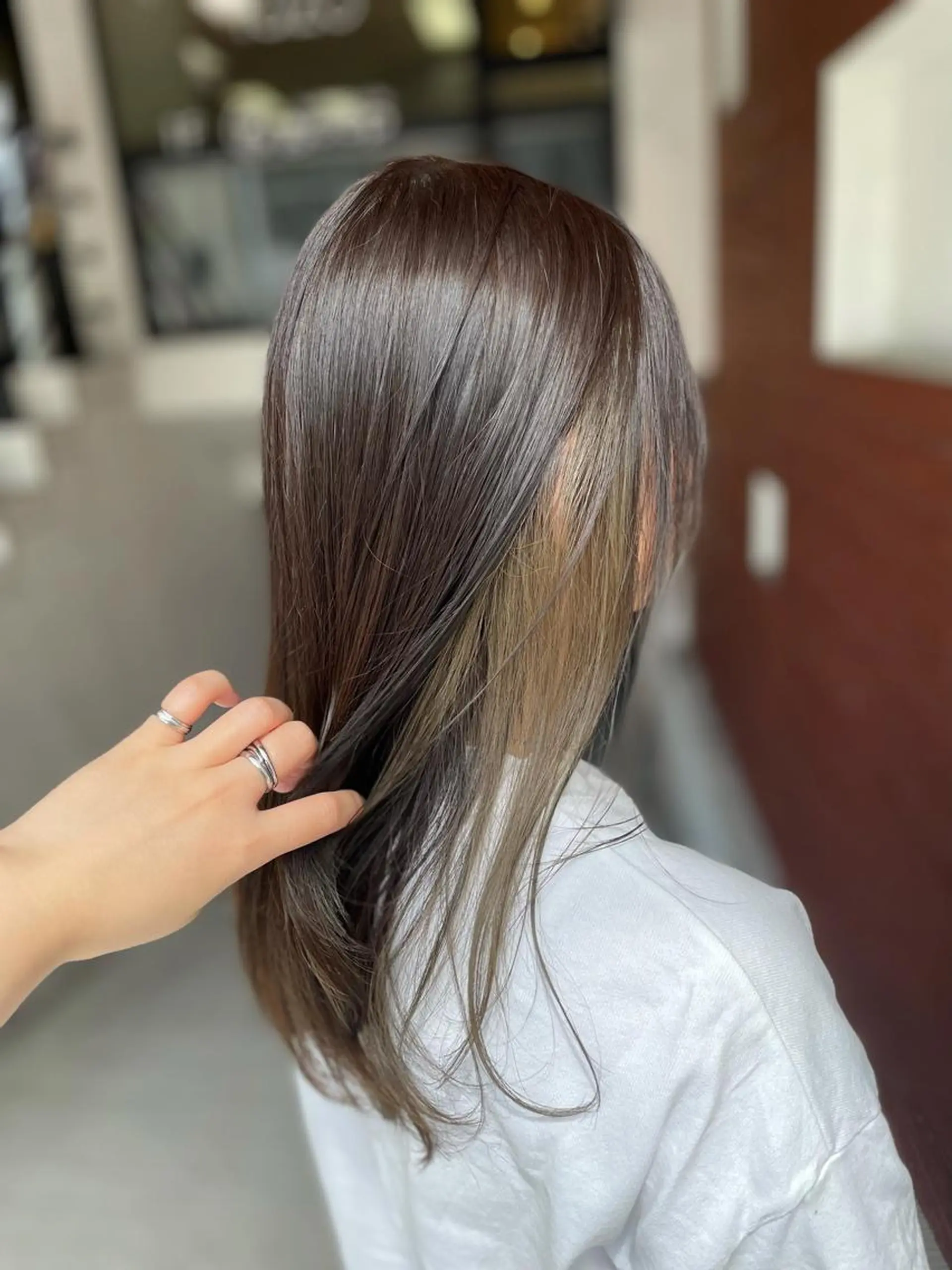 ロング カラー カット ヘアカラー トリートメント IORI #韓国ヘア#髪質改善のヘアスタイル