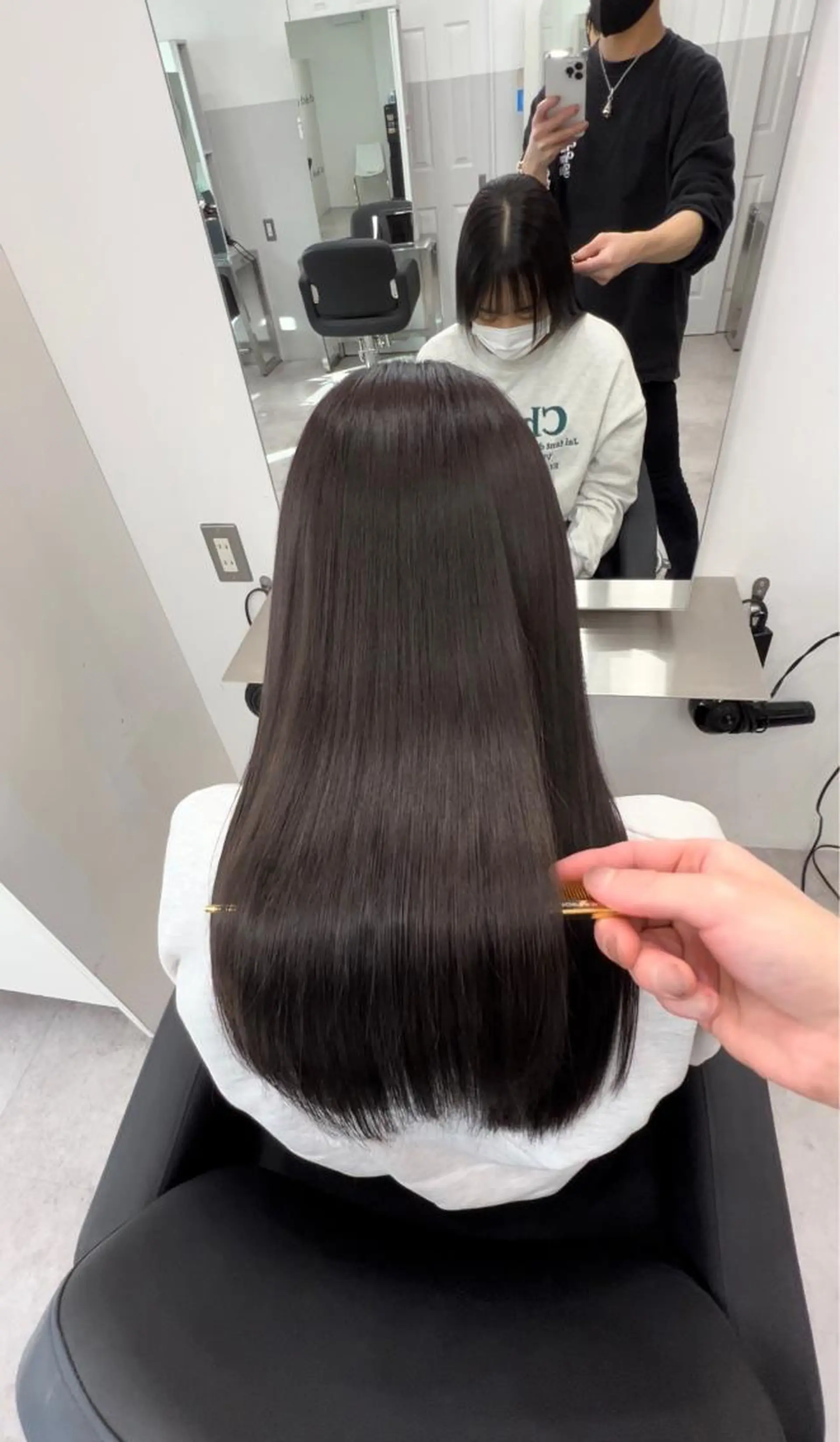 セミロング 髪質改善 トリートメント 🫧髪質改善 講師🫧🍎幹細胞のヘアスタイル