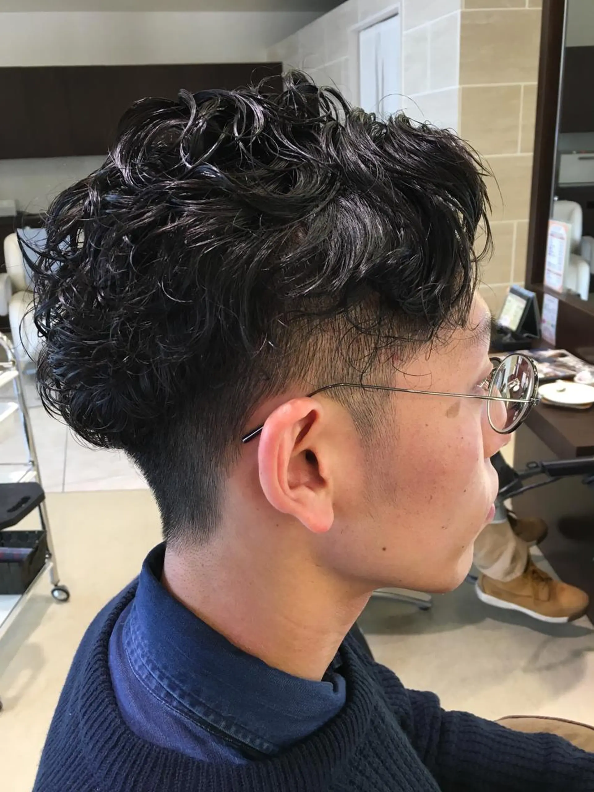 パーマ メンズ カット パーマ 伊藤 元気のヘアスタイル
