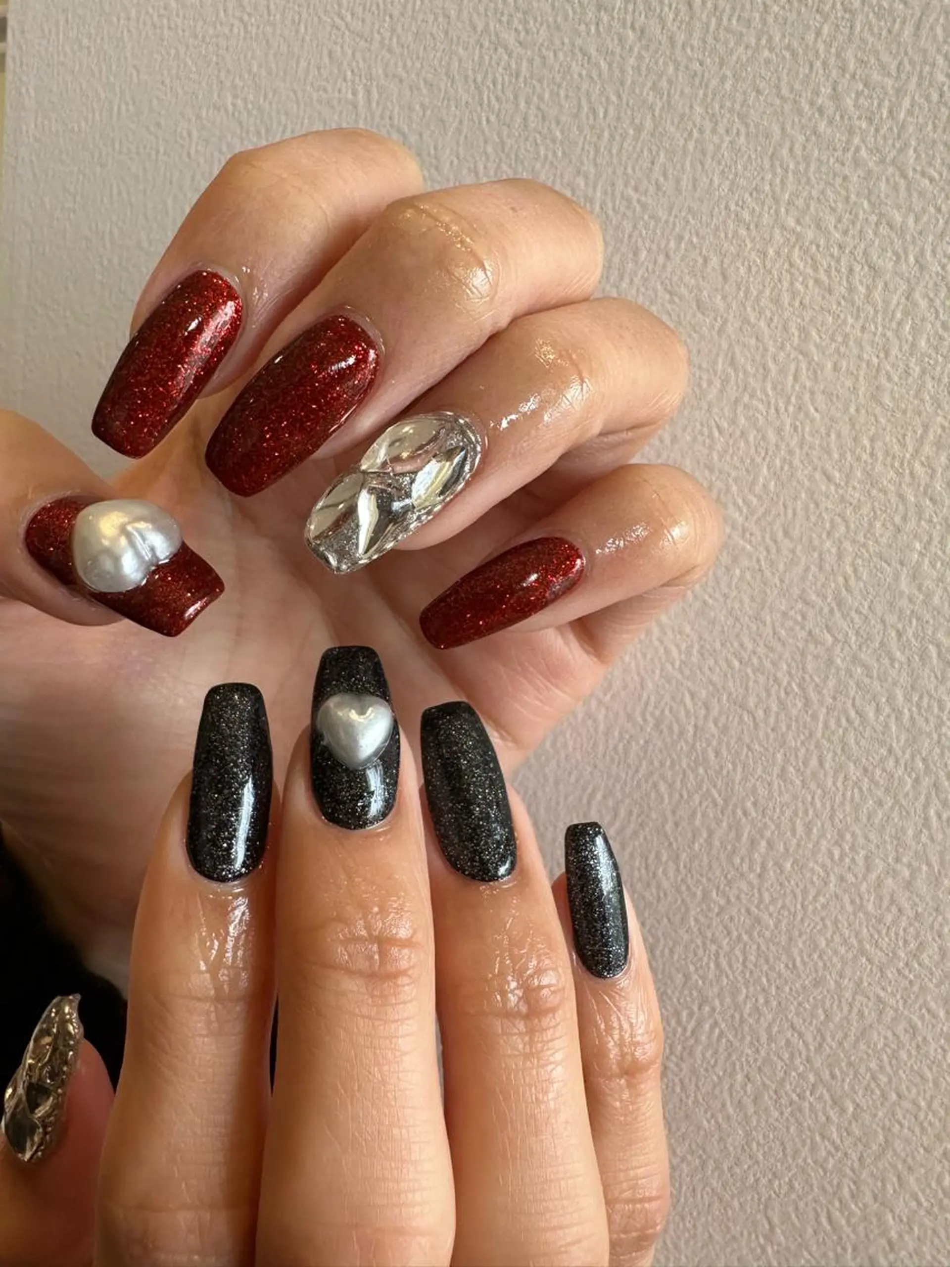 ネイル バレンタイン ハンドネイル 佐藤 穂乃香のネイルデザイン