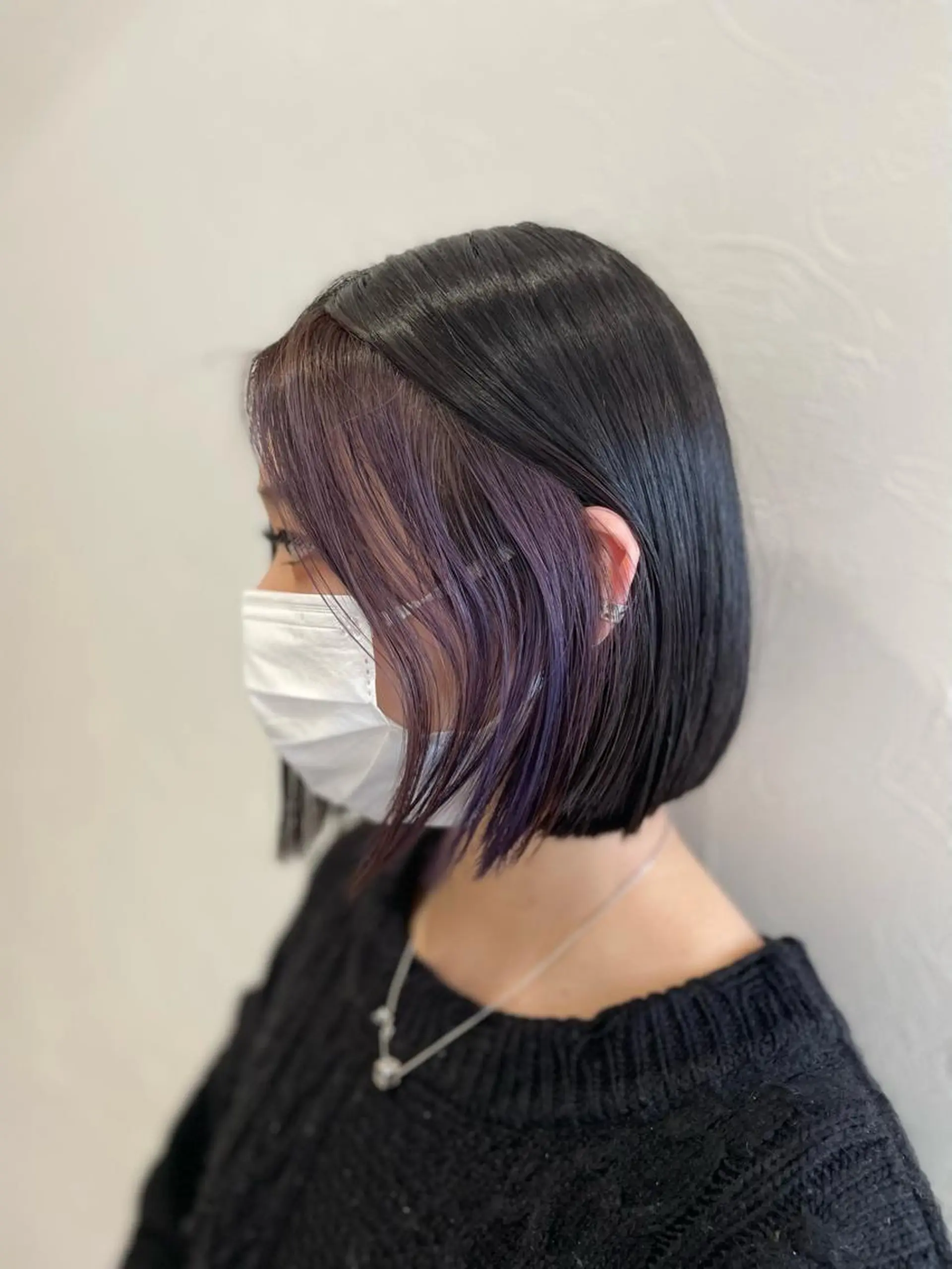 ショート パープルカラー HUE所属・西能 心音のヘアスタイル