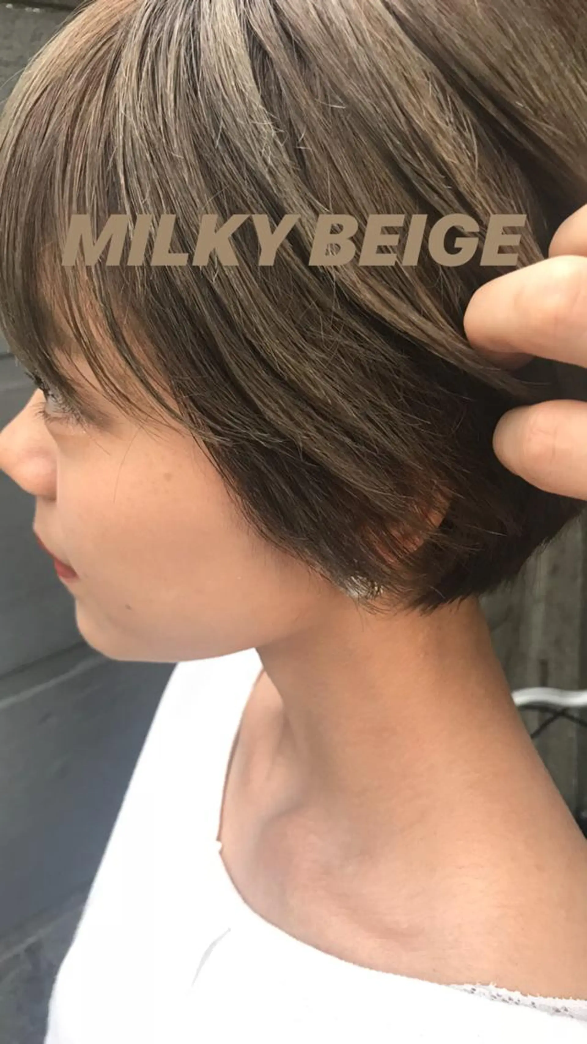 ミディアム カット ヘアカラー トリートメント ショートカット🍃 岡元瑞貴のヘアスタイル