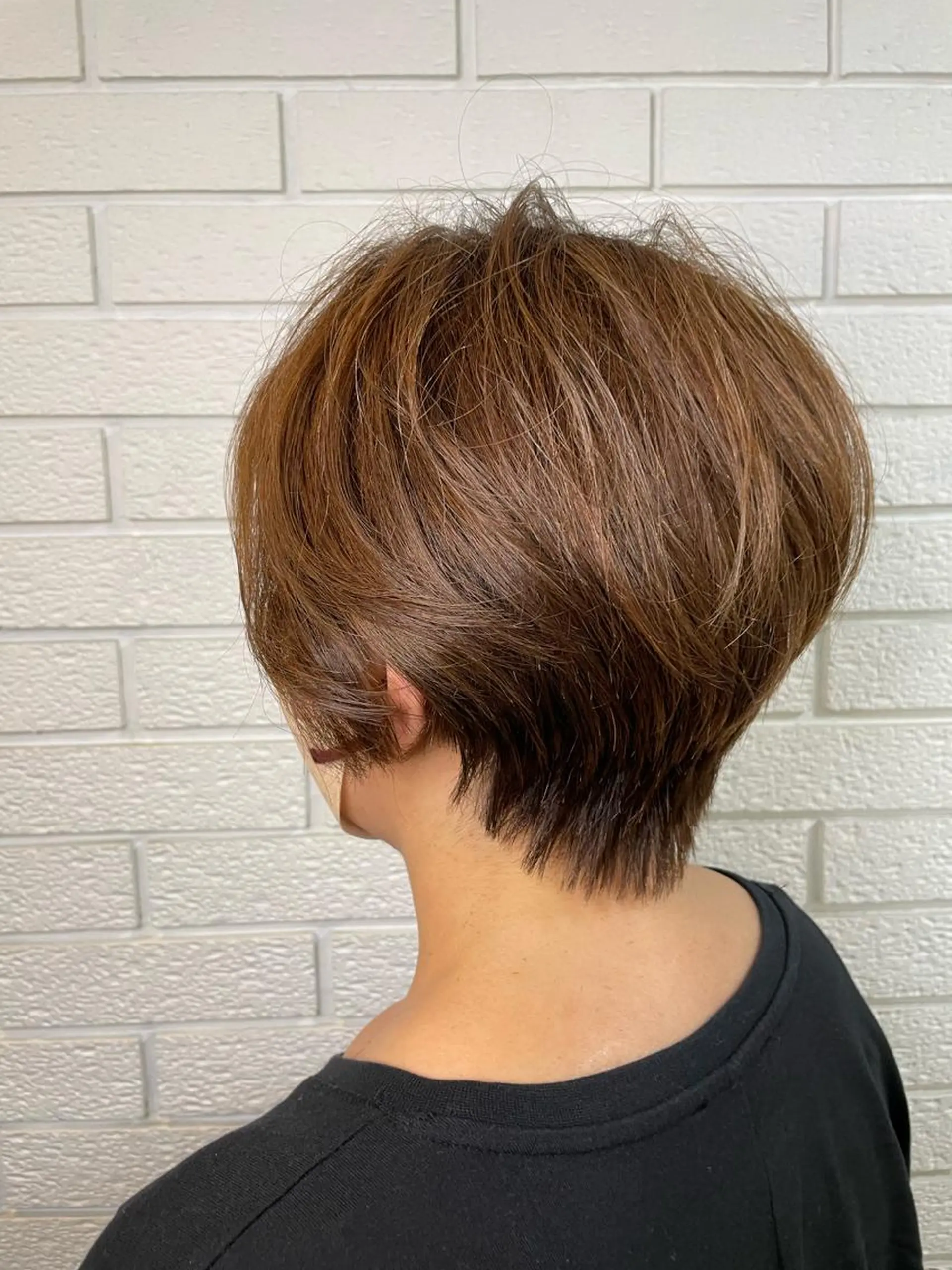 ショート カラー ベージュカラー ハイライトカラー くびれヘア ハイライト ショートヘア ニュアンスデザイン✄ YOU♡のヘアスタイル