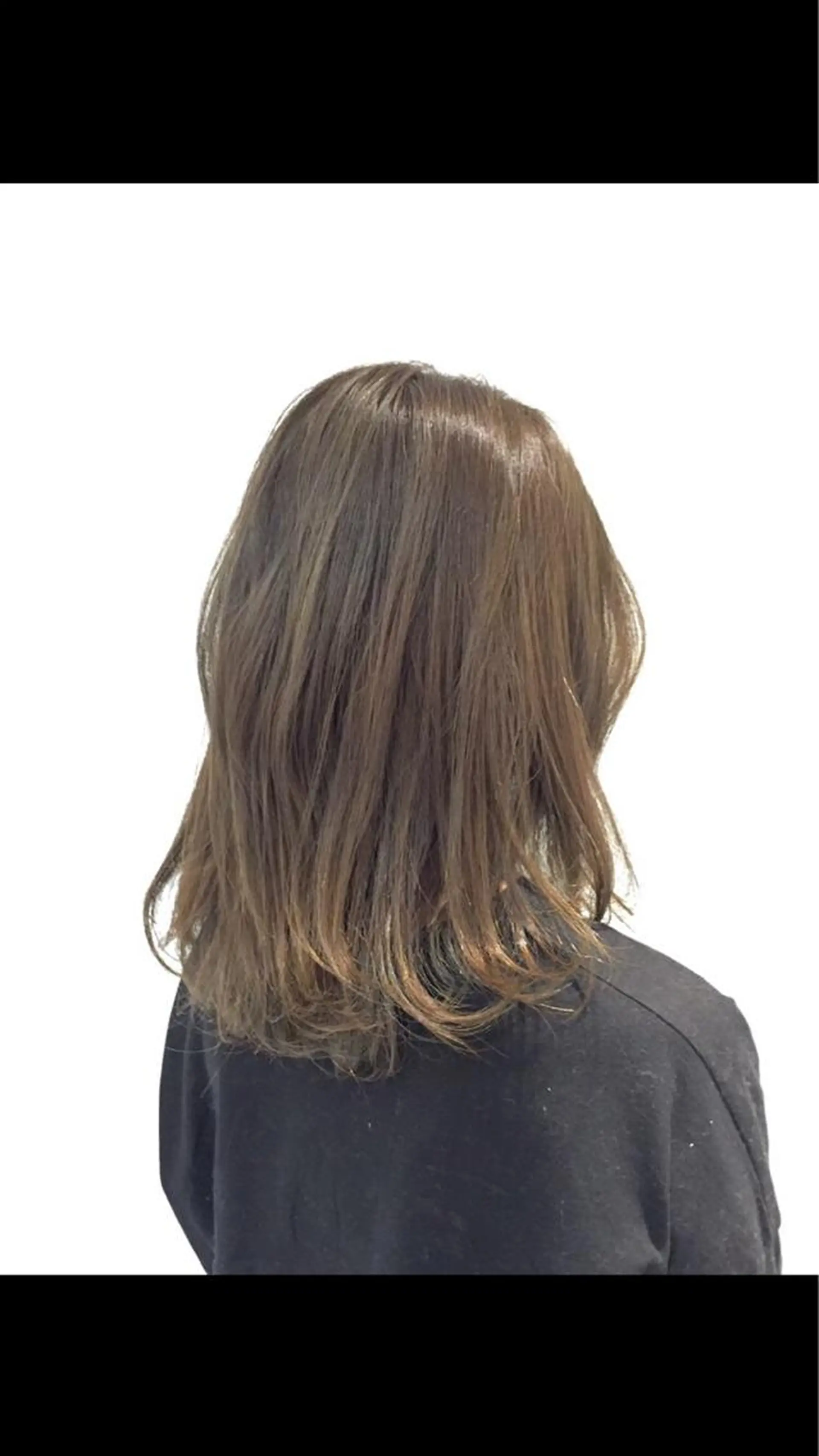 ミディアム セミロング ロング カラー アッシュ ブルーカラー ブルーアッシュ 江原 彩華のヘアスタイル