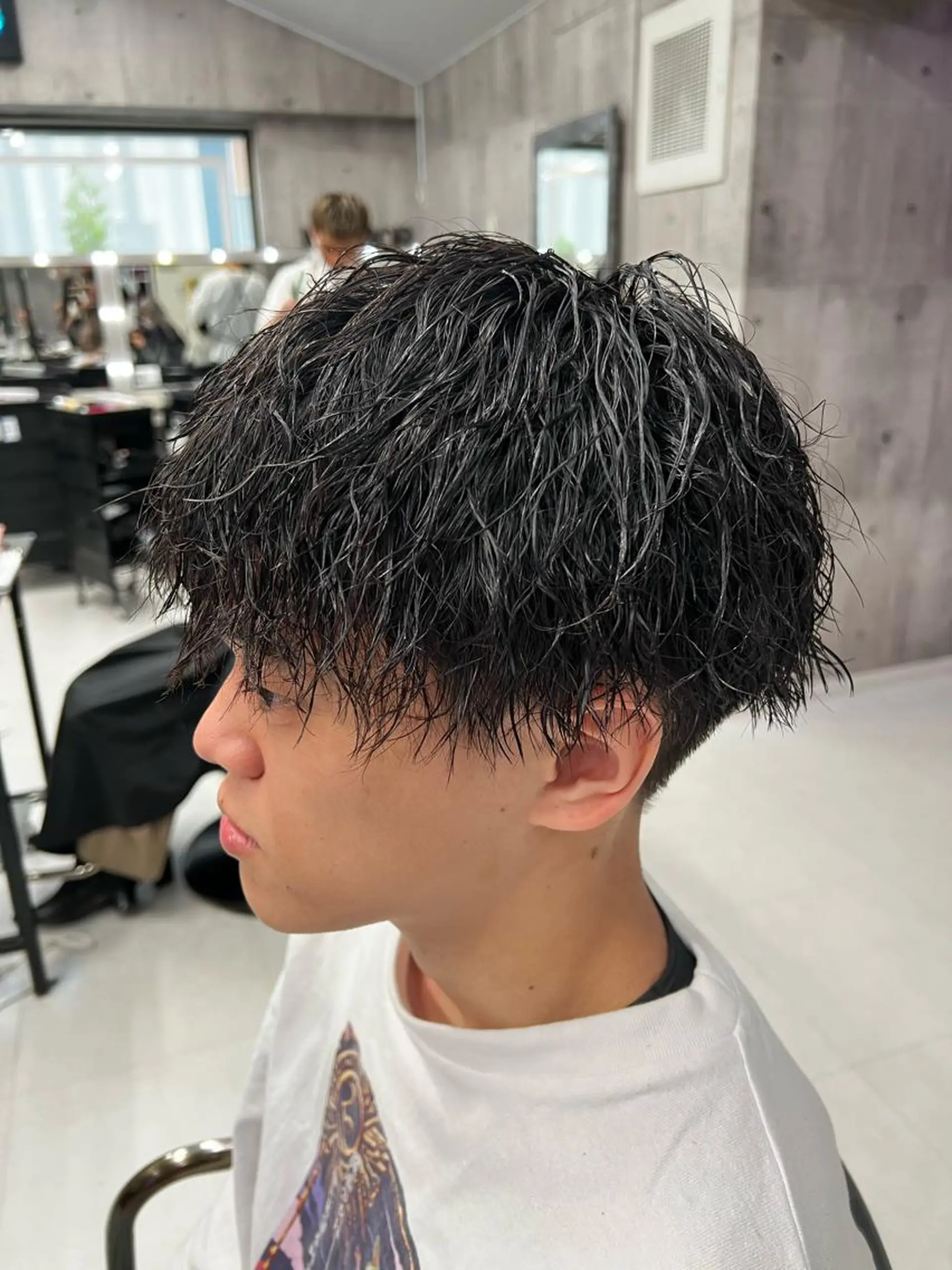 ショート パーマ メンズ カット メンズカット/波巻き TAKUMAのヘアスタイル