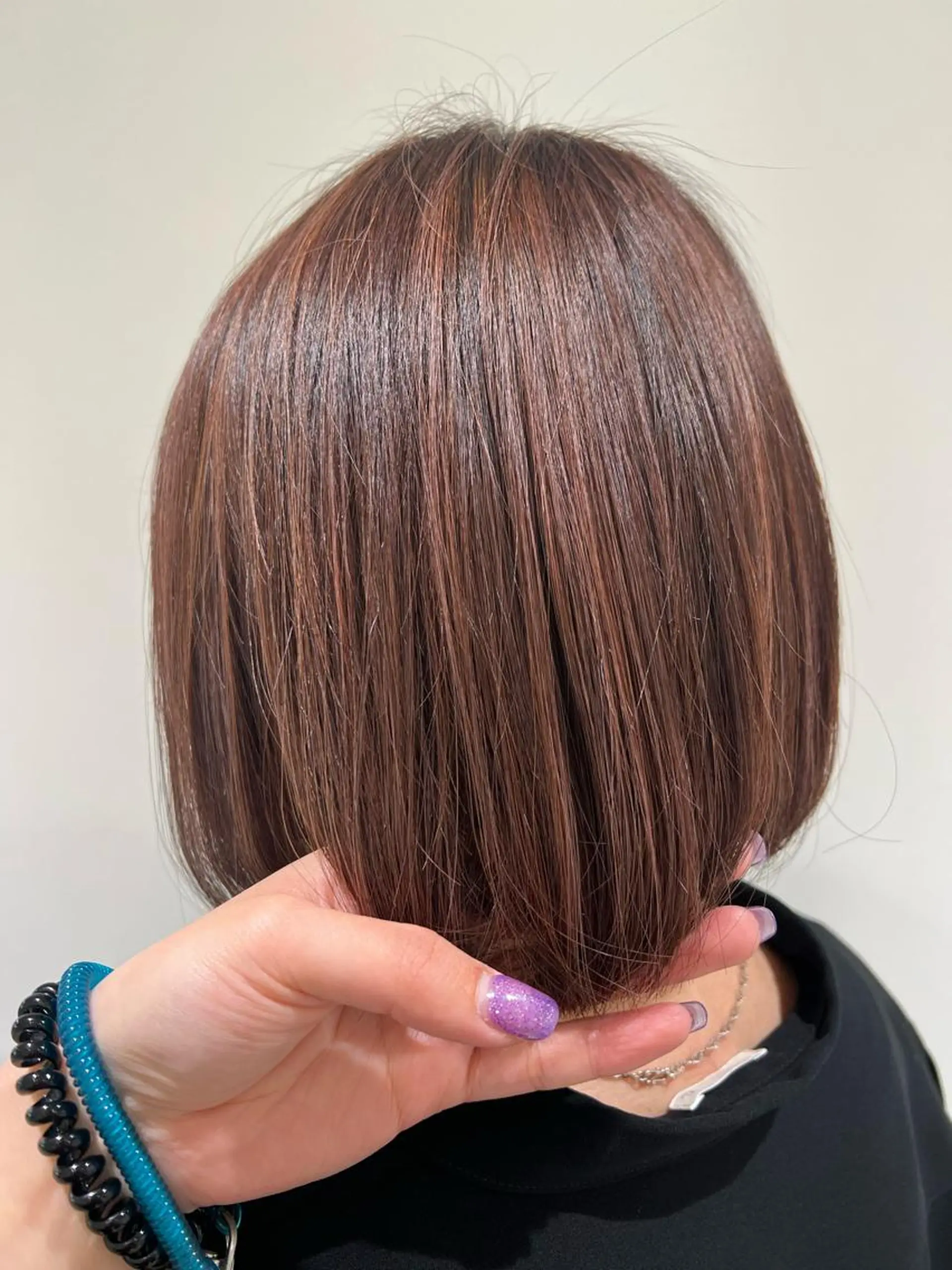 ミディアム カラー ハイライトカラー イルミナカラー ハイライト カット ヘアカラー トリートメント 【暖色カラー特化】 中山由梨のヘアスタイル