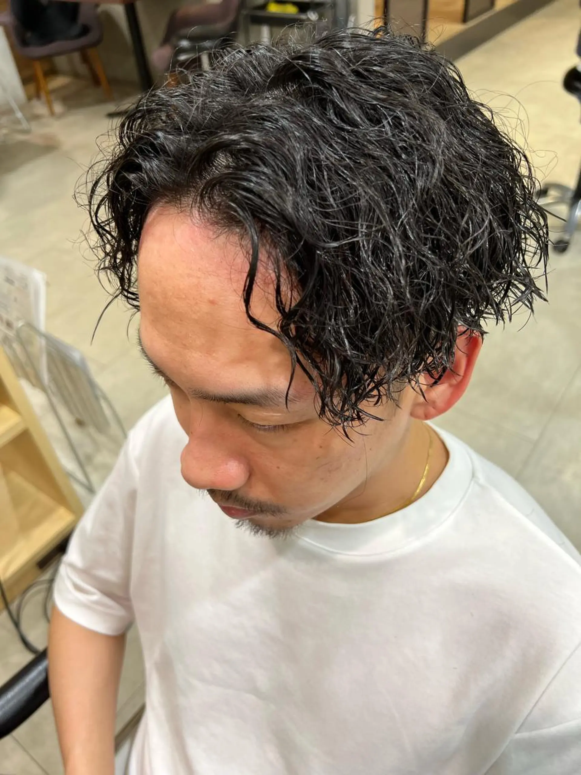 パーマ メンズ メンズパーマ 心斎橋バレイヤージュ 小林勝貴のヘアスタイル