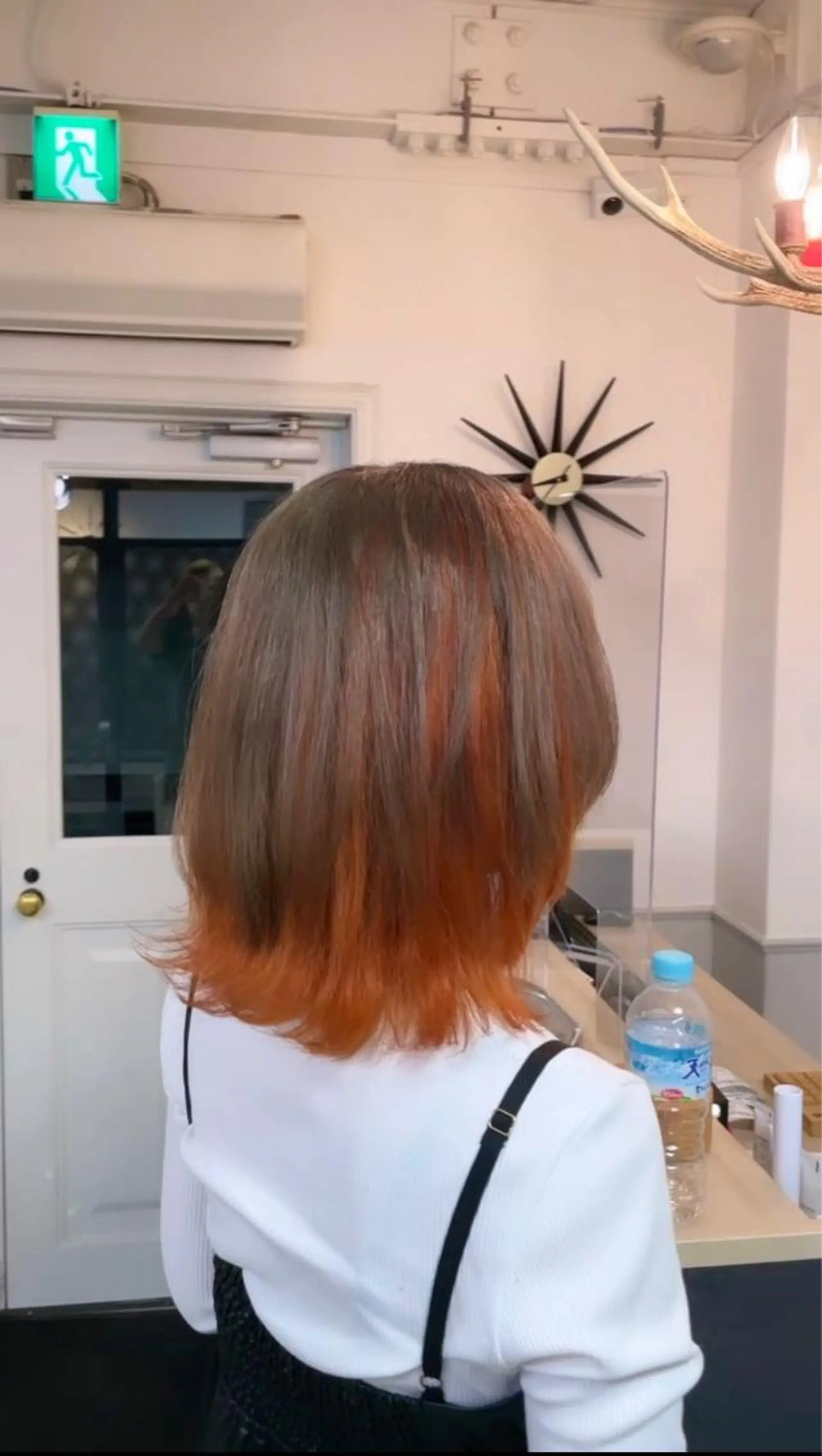 ミディアム カラー ベージュカラー ミルクティーベージュ オレンジ カット ヘアカラー トリートメント 🪽ハネエクステ🪽 羽エクステKENJIのヘアスタイル