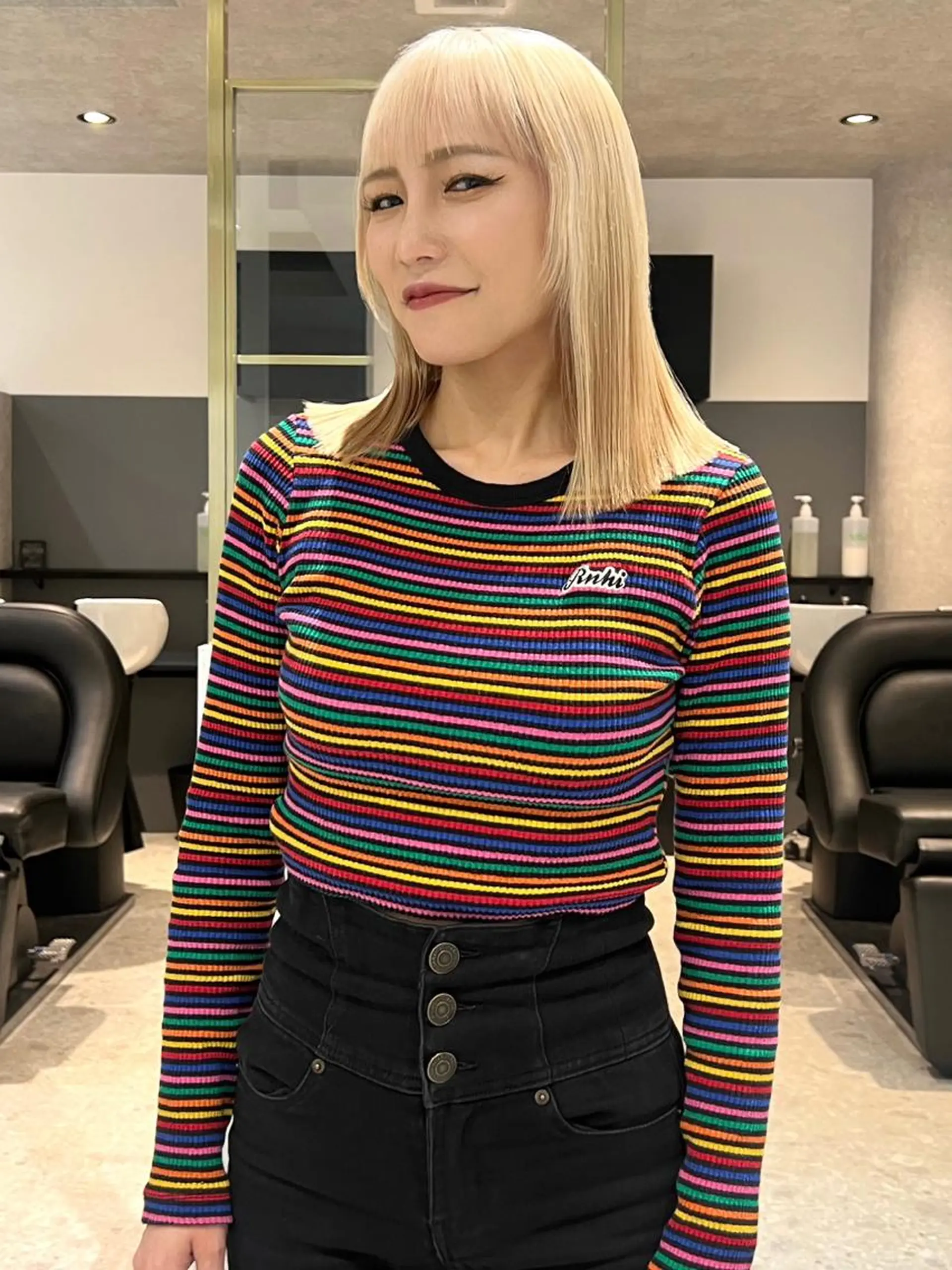 ミディアム カット ヘアカラー トリートメント AI TOKYO　S所属・mizuki 【韓国レイヤー】のヘアスタイル