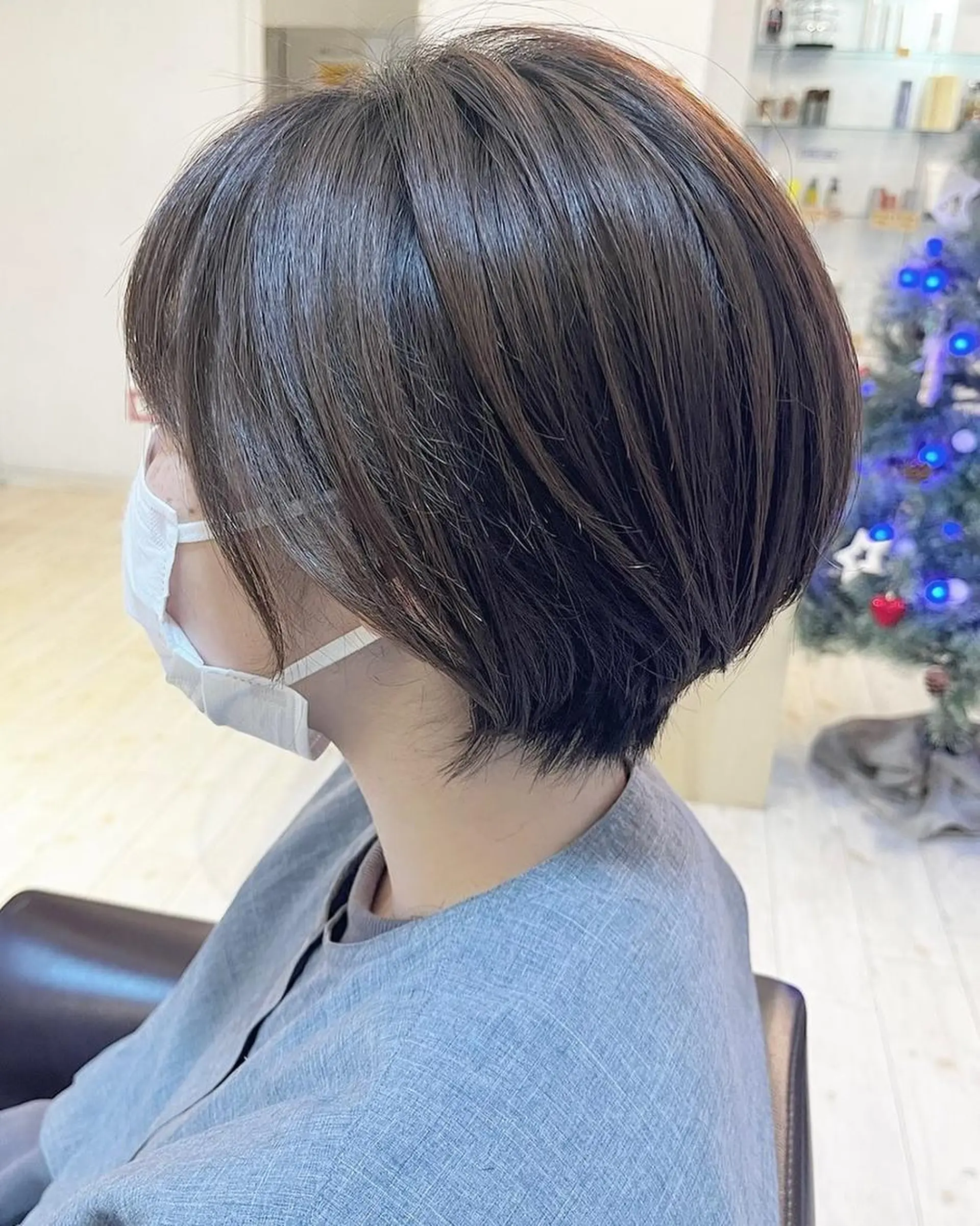 ショート カラー ショートボブ 丸みショート グレージュ ハイライトカラー ボブ favorite b Charmeのヘアスタイル