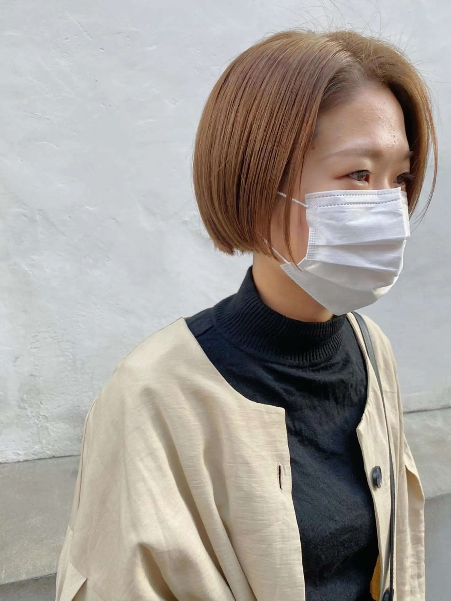 ミディアム カラー IVORY.所属・🟩くすみベージュ/ ショート/ボブ/大司のヘアスタイル