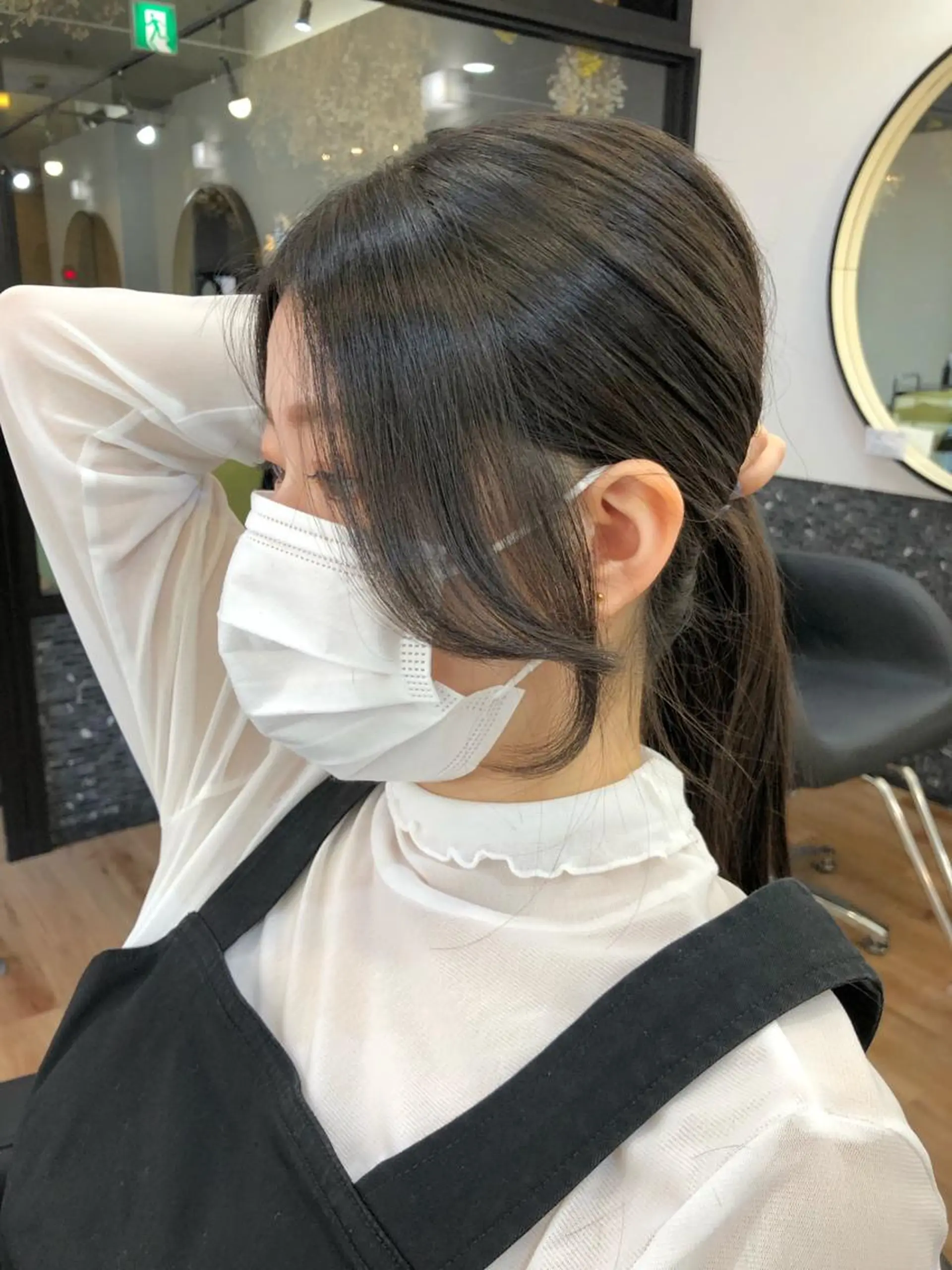 セミロング 韓国風ヘア トレンドヘア🌿 森  一愛のヘアスタイル
