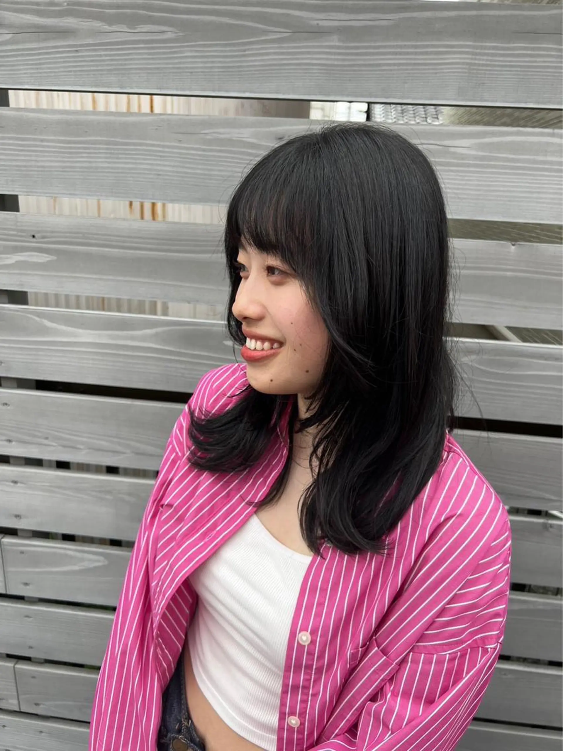 ミディアム カラー れいな🌼 ボブ･艶カラー🌼のヘアスタイル