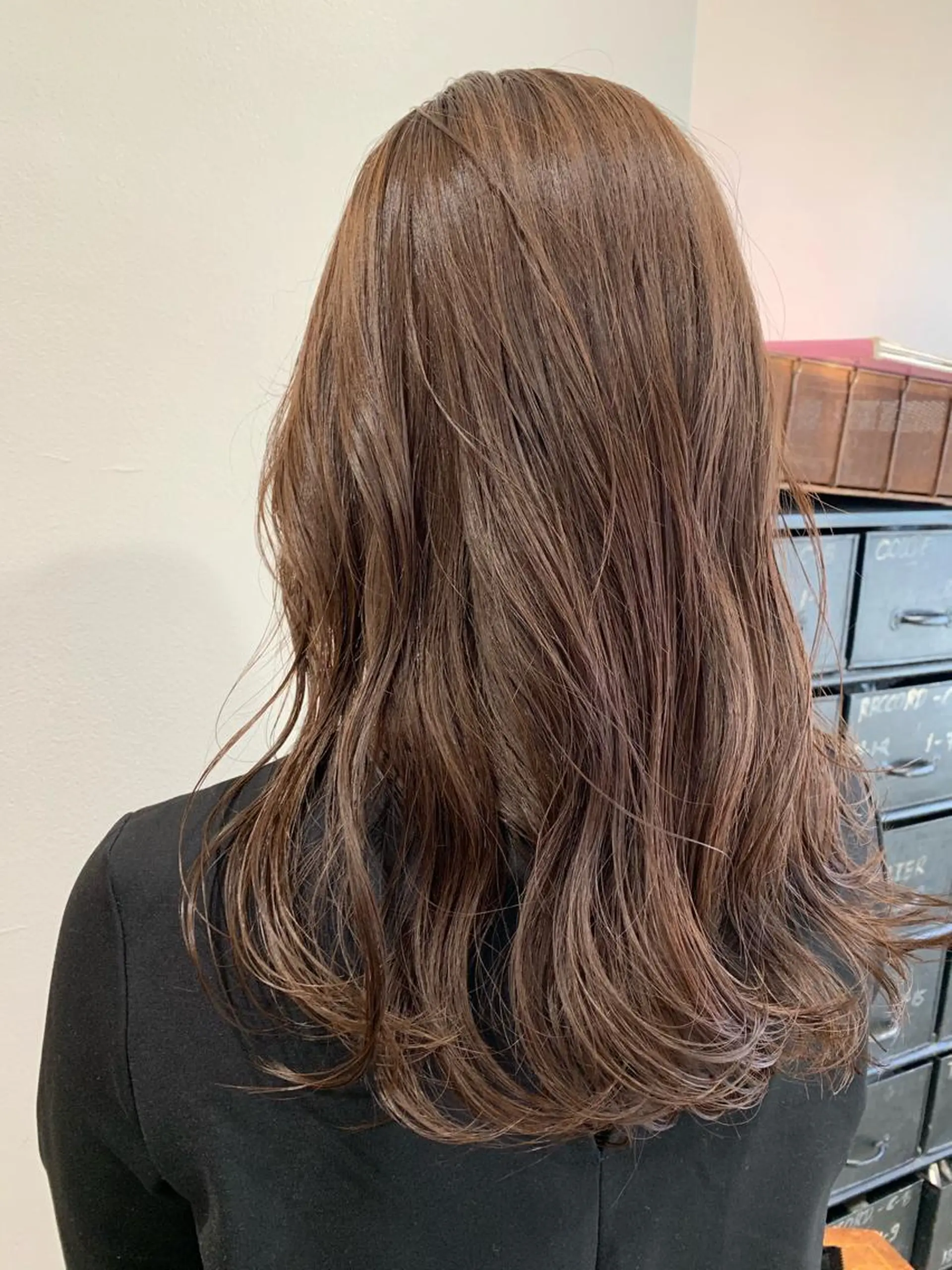 ロング カラー ヘアアレンジ ベージュカラー ピンクカラー ピンクベージュ ヘアカラー トリートメント 山崎 澪 レイヤーカット/大宮のヘアスタイル