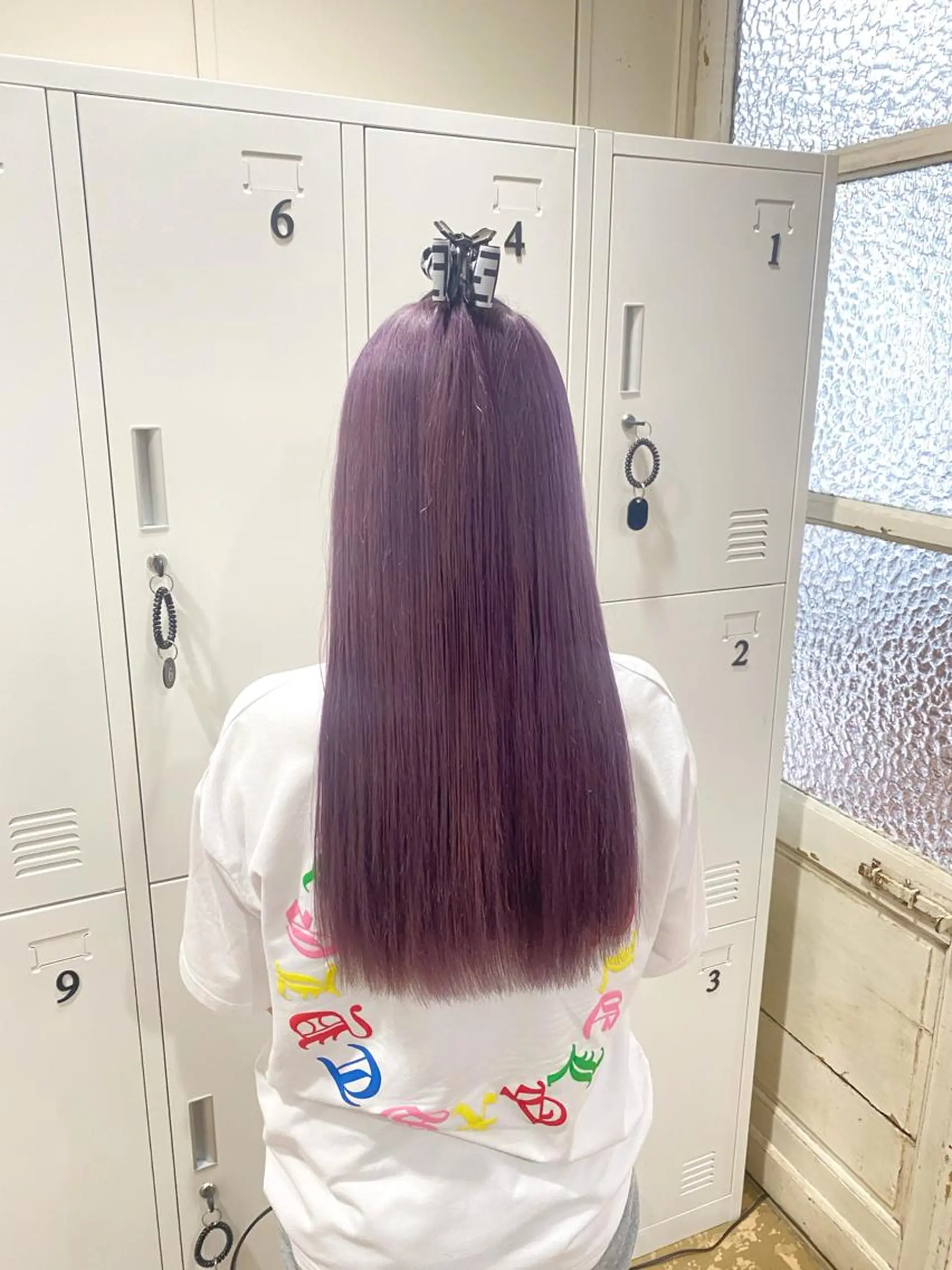 セミロング カラー ブリーチ ラベンダーカラー カット ヘアカラー 🇰🇷韓国風カラー 🍬Rinka🍬のヘアスタイル