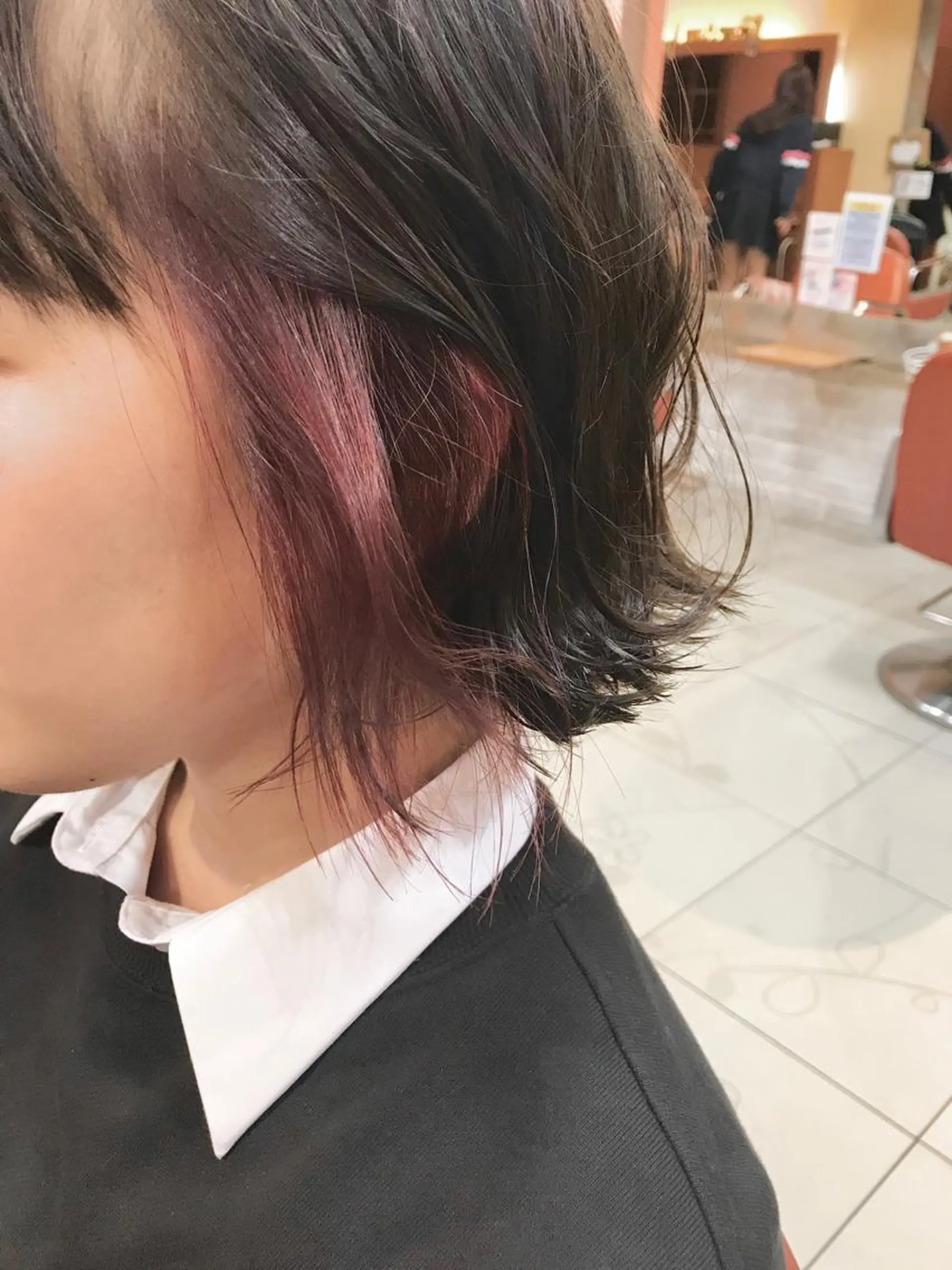 ショート カラー ブリーチ 透明感カラー ハイライトカラー ボブ くせ毛 増子 幹樹のヘアスタイル