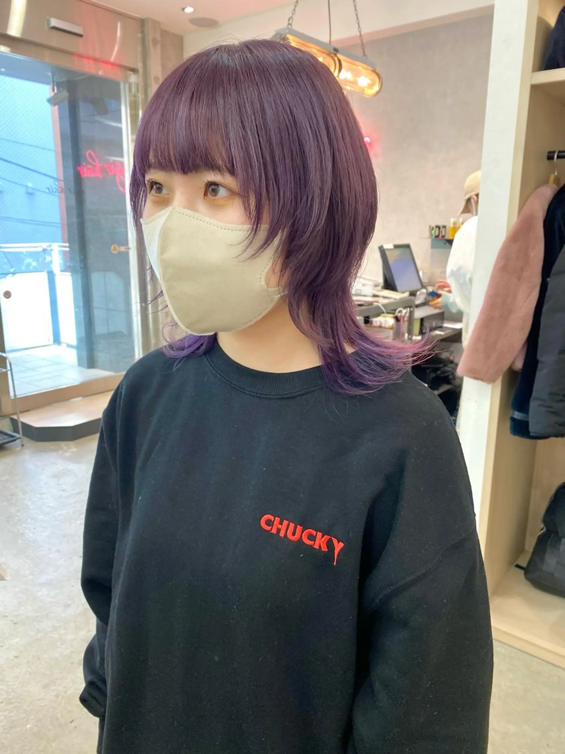 ミディアム カラー ヘアアレンジ カット ♡韓国風ヘア 🐈♡MIHOのヘアスタイル