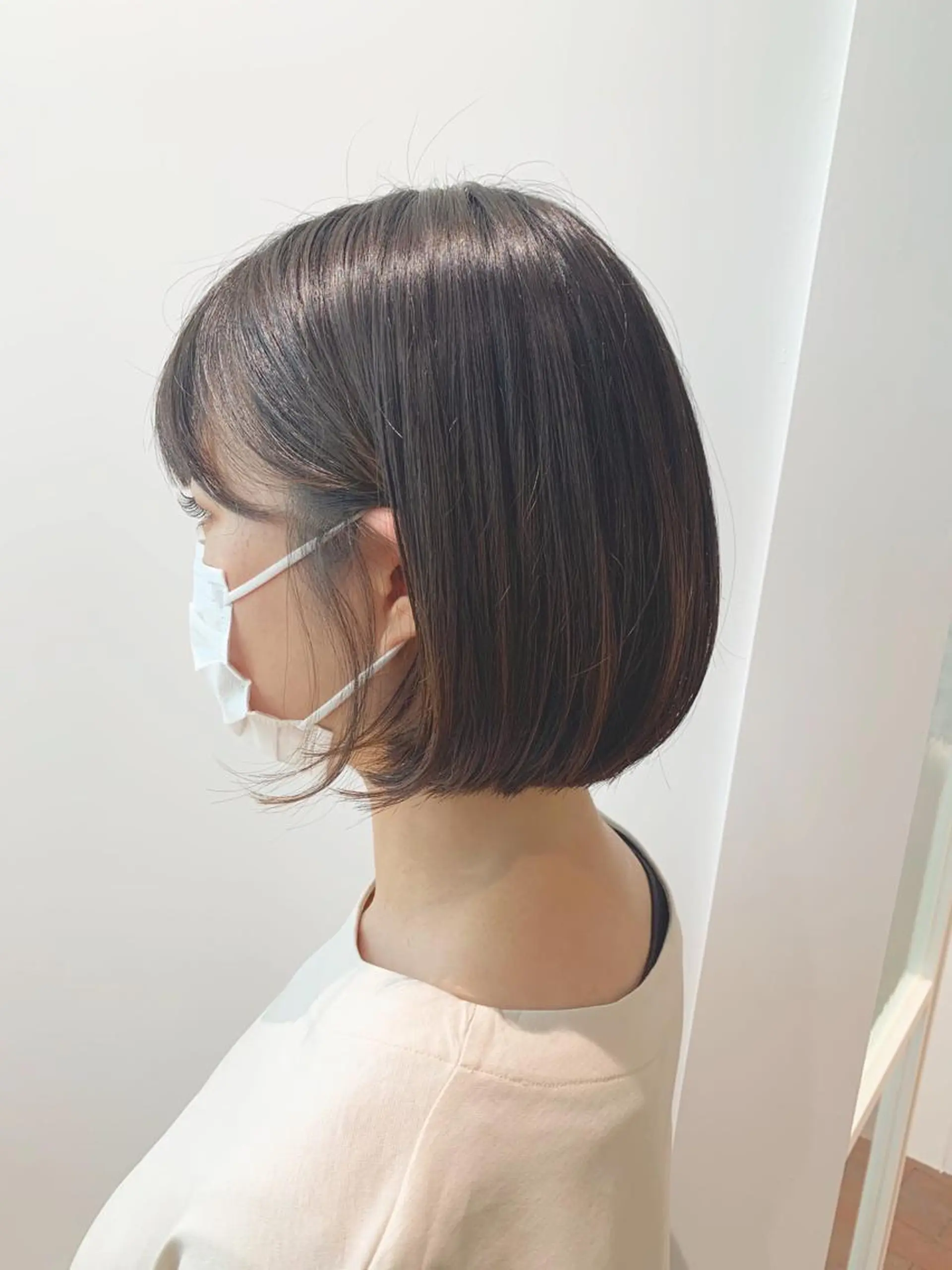 ミディアム カラー ボブ カット トリートメント GO TODAY SHAiRE SALON 梅田店所属・柔らかくすみカラー ボブ/ショートのヘアスタイル