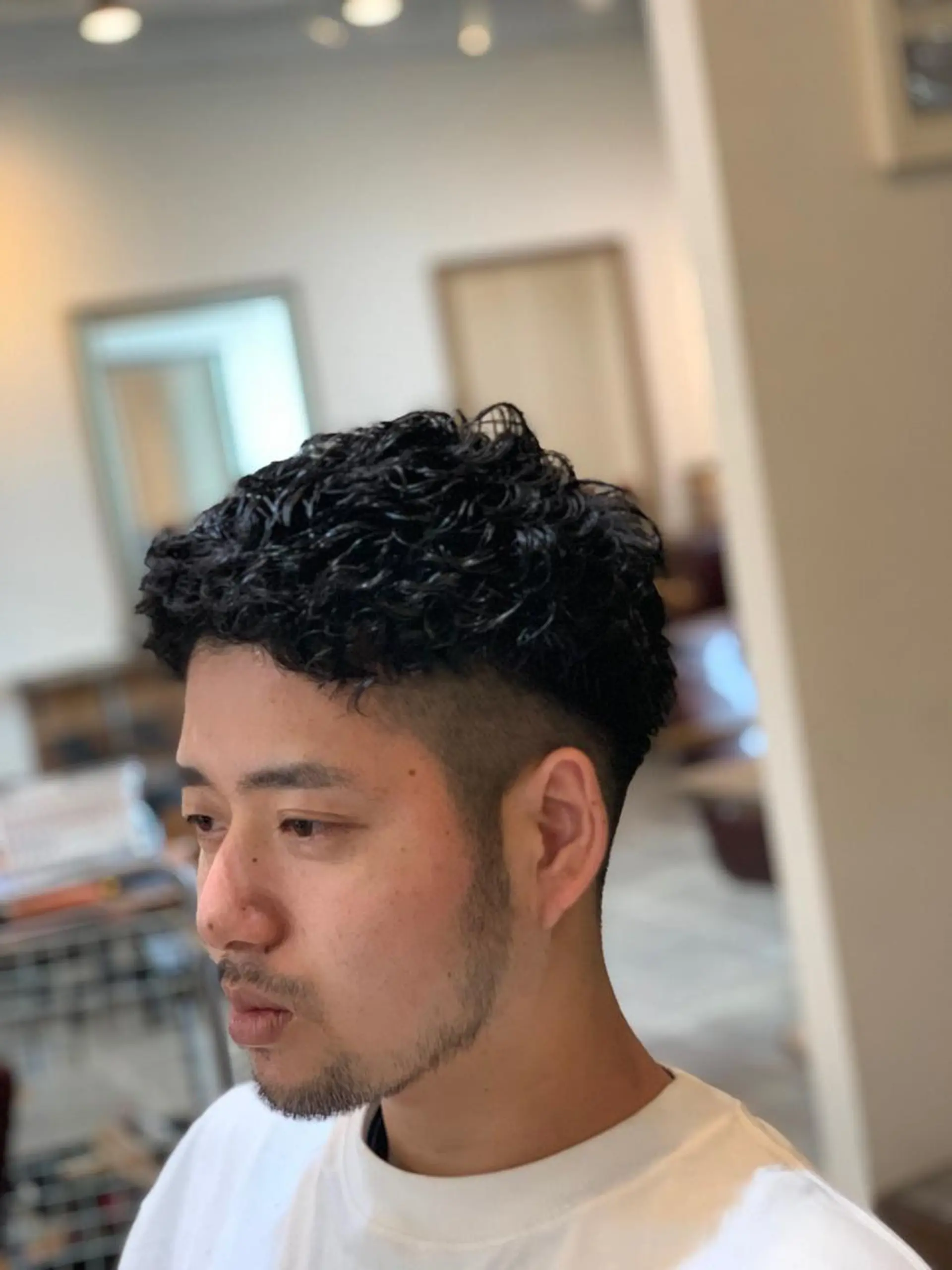 ショート パーマ メンズ メンズパーマ カット パーマ CECIL hair なんば店所属・メンズパーマ 艶髪☆店長☆有馬のヘアスタイル