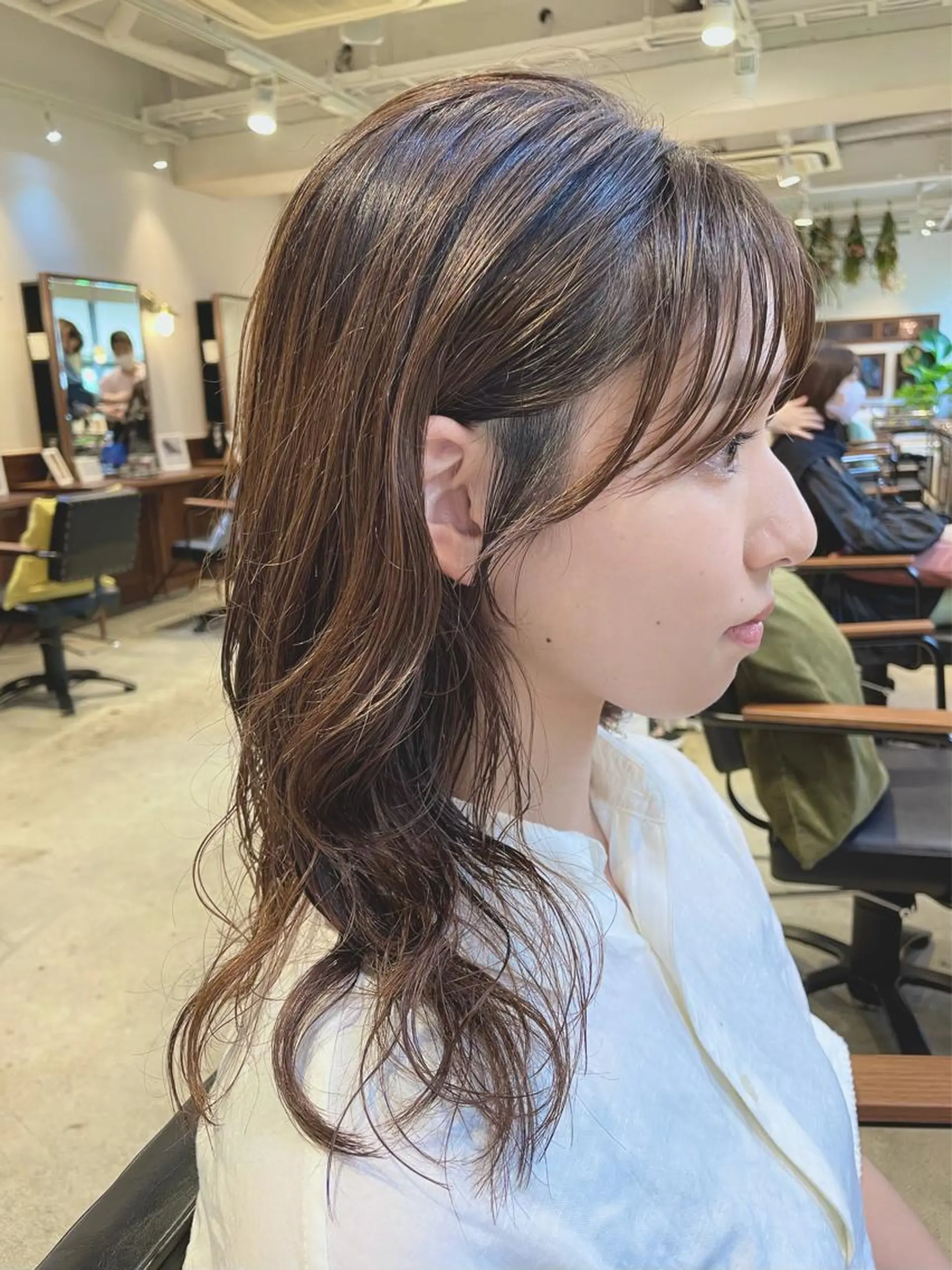 ミディアム パーマ ボブレイヤー ミディアムパーマ ボブ エギョモリ 顔周りカット カット パーマ ニシダヒカリ🌙 髪質改善×似合わせのヘアスタイル