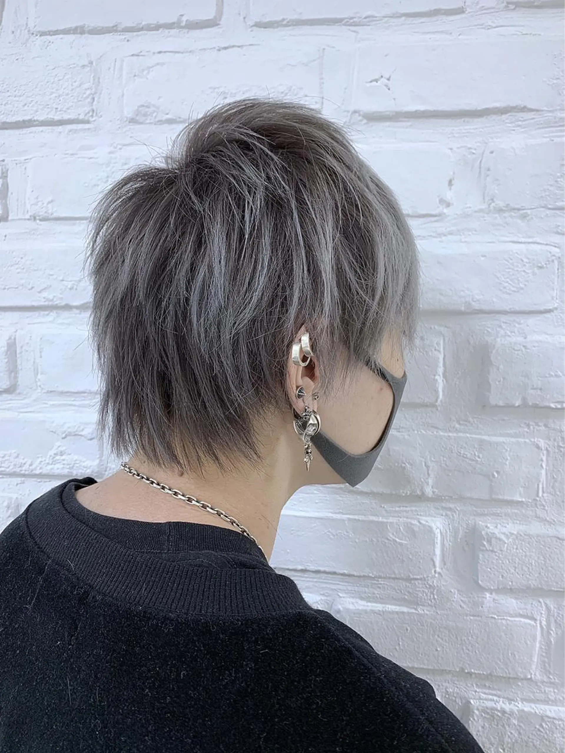 ショート カラー メンズ メンズブリーチ メンズウルフカット ブリーチ 透明感カラー グラデーションカラー 【デザインカラー】 粥川佳日望のヘアスタイル